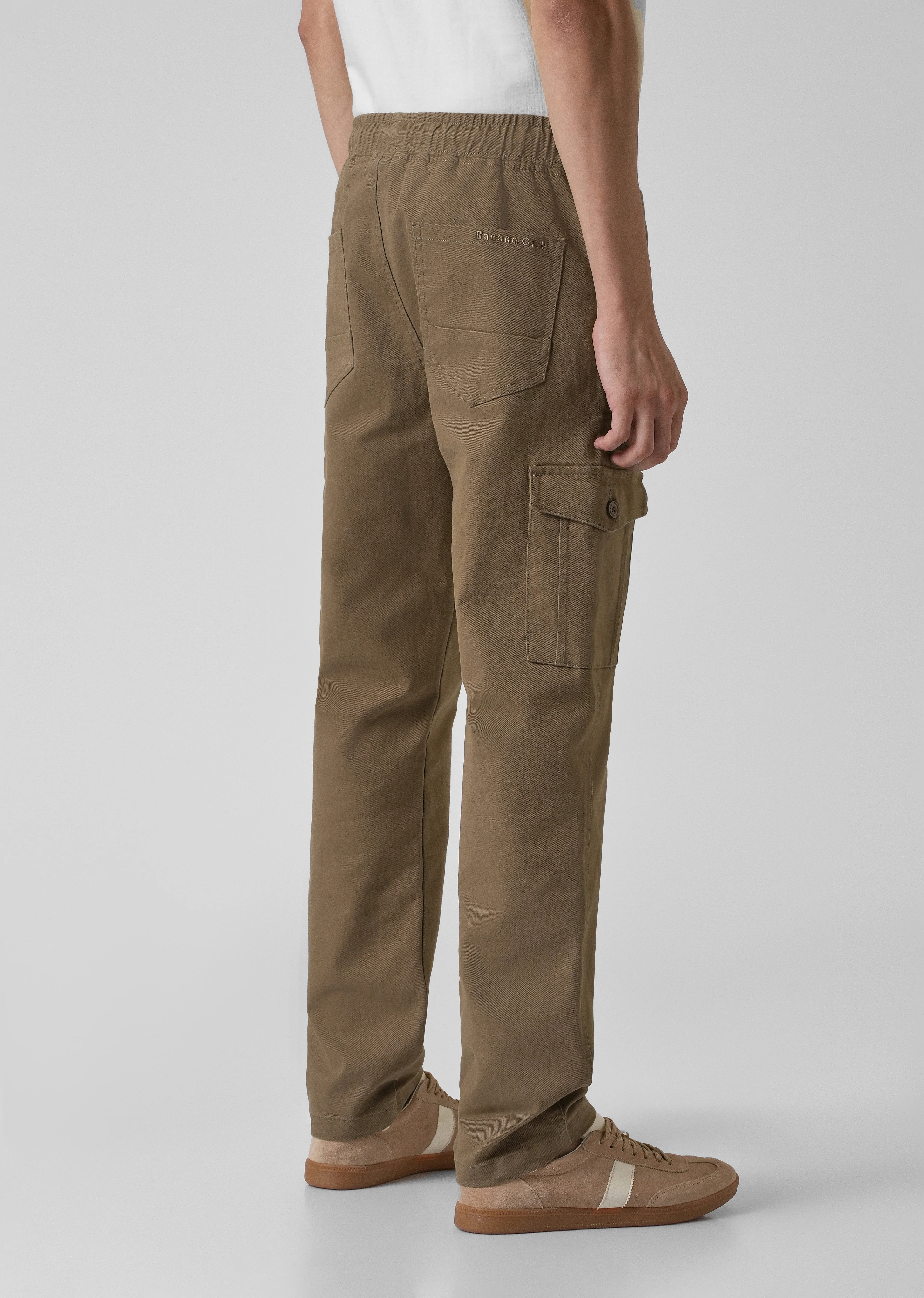 Khaki Regular Fit Cargo Pant - Image 2