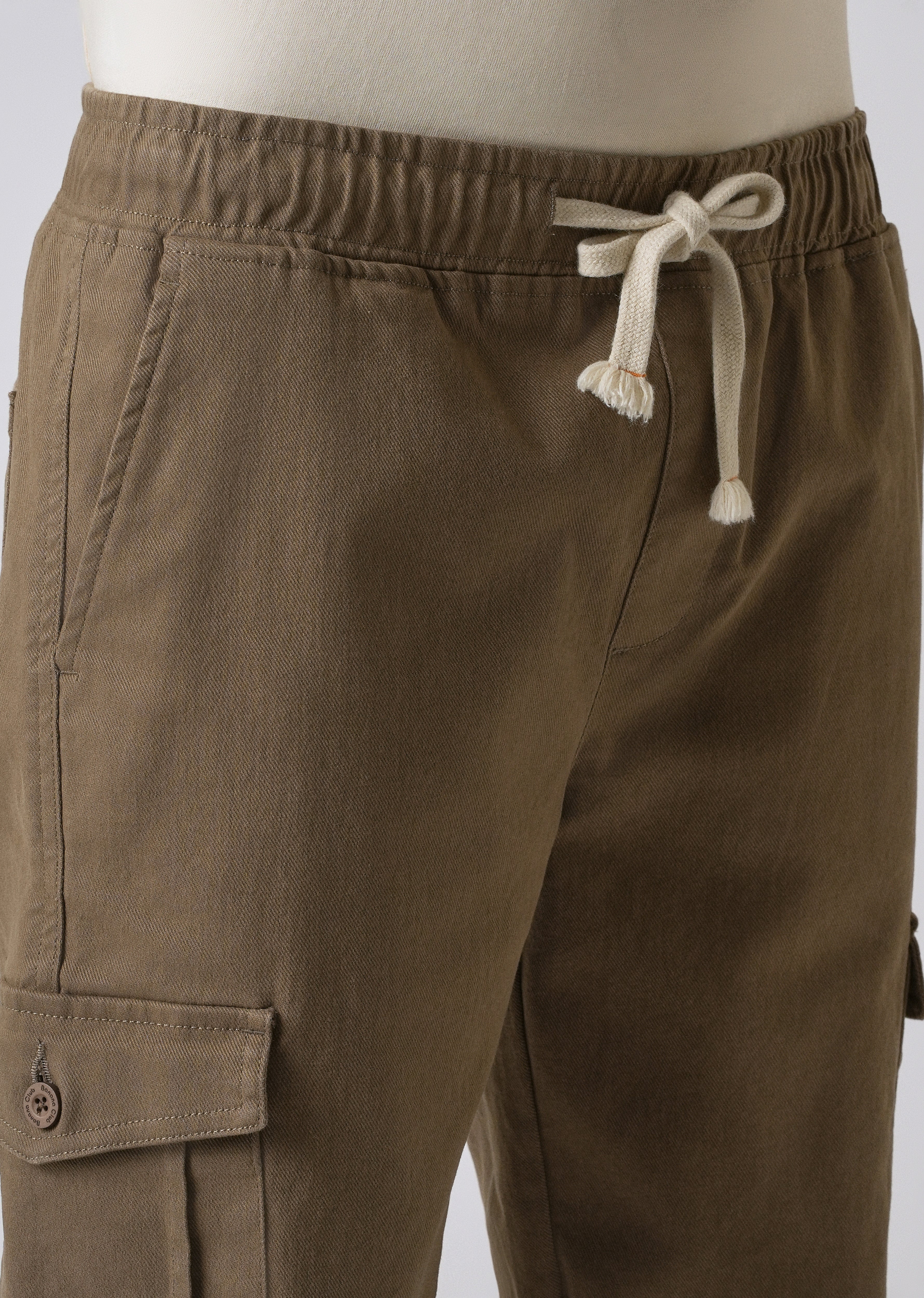 Khaki Regular Fit Cargo Pant - Image 5