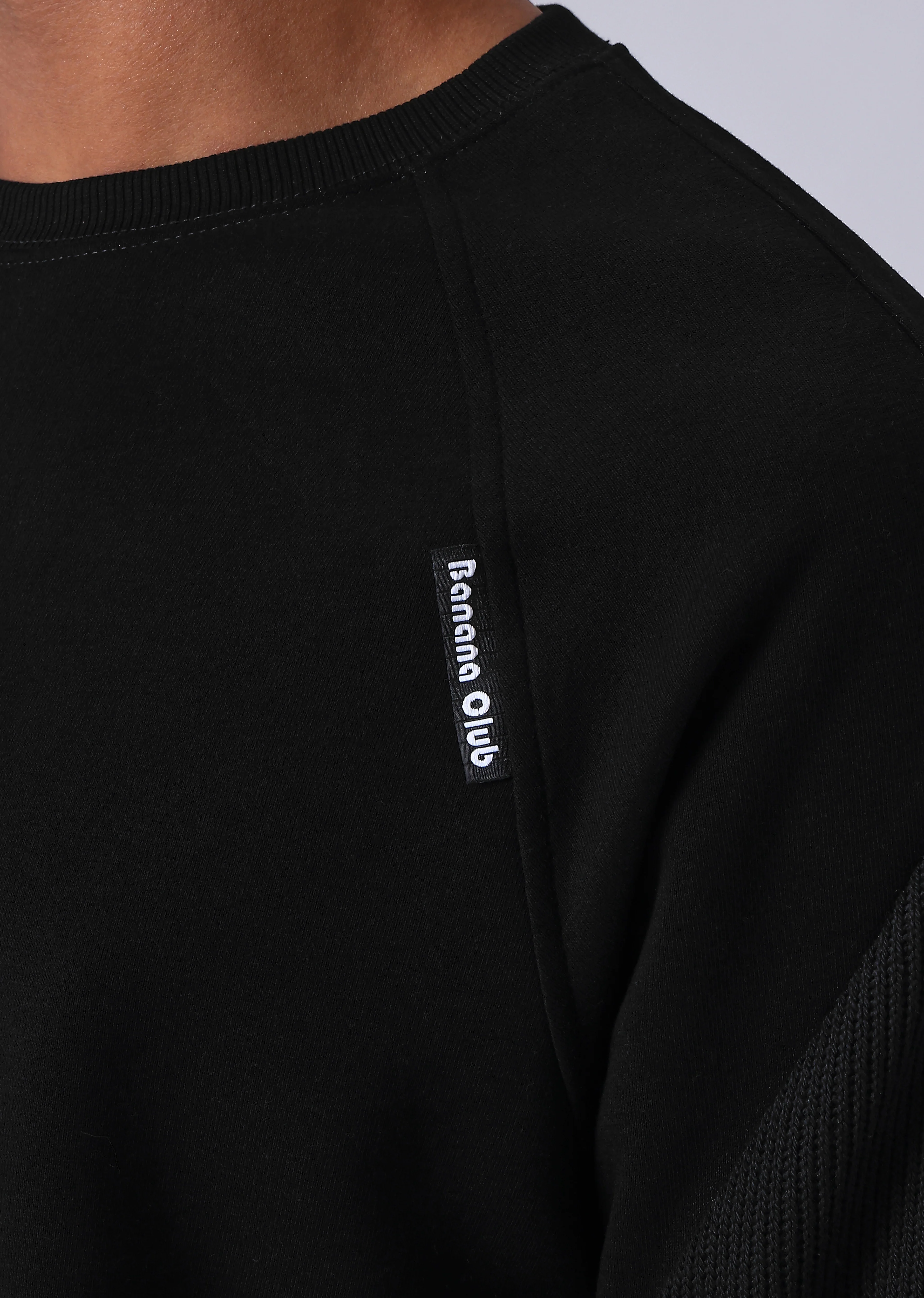 Knit Cut and Sew Black Sweatshirt - Image 5
