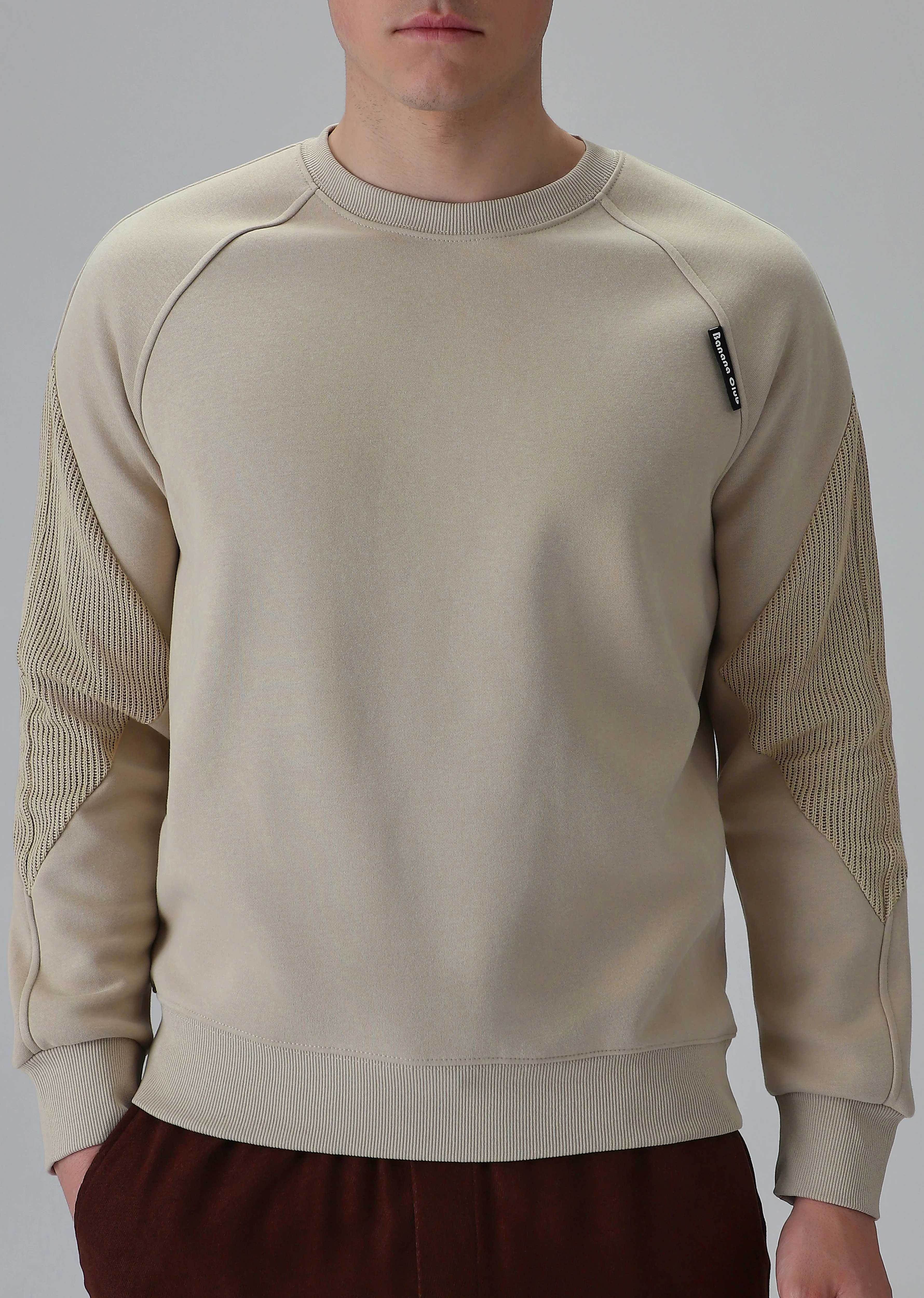 Knit Cut and Sew Cream Sweatshirt - Image 7