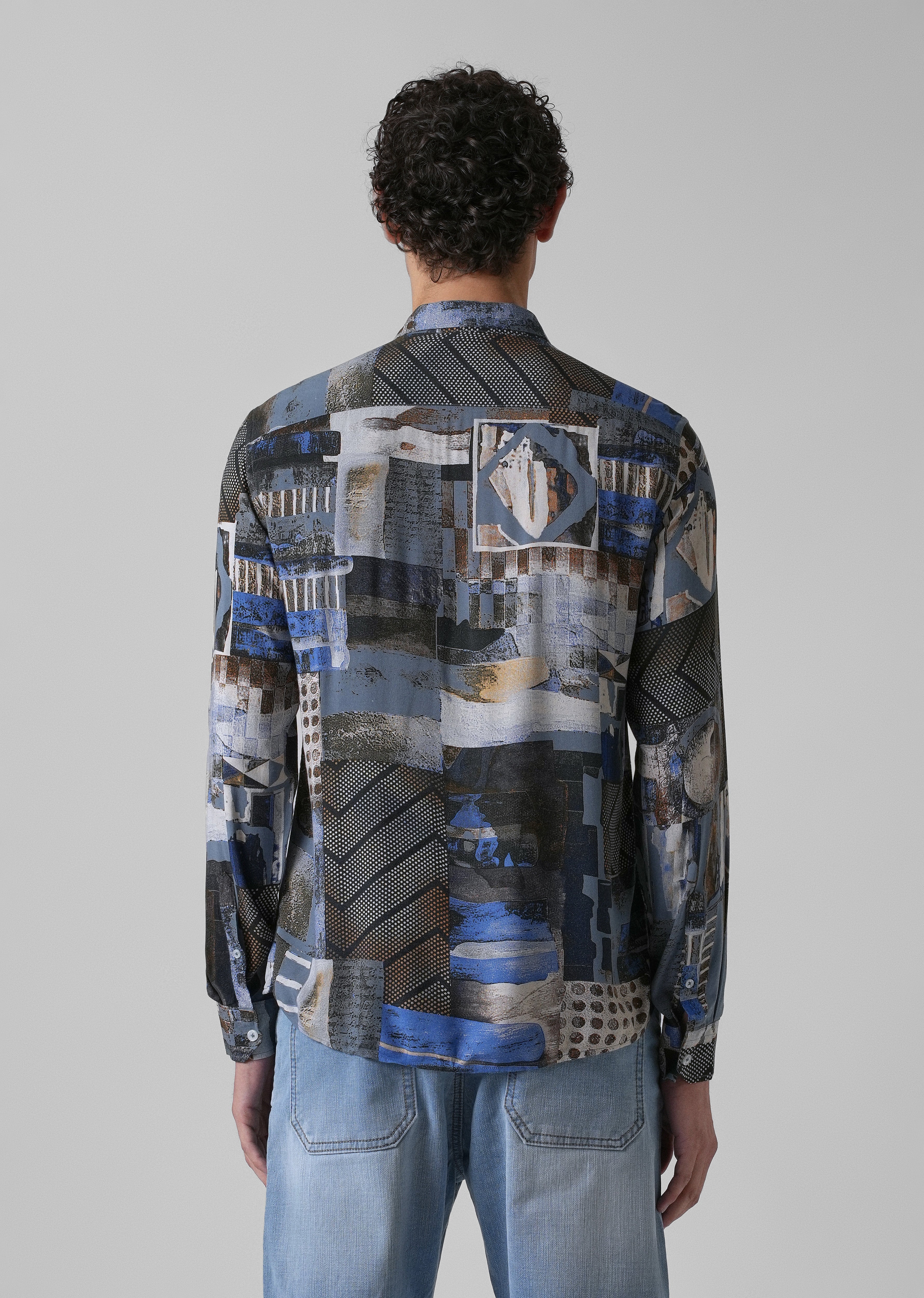 Lattice Azure Feather shirt - Image 2