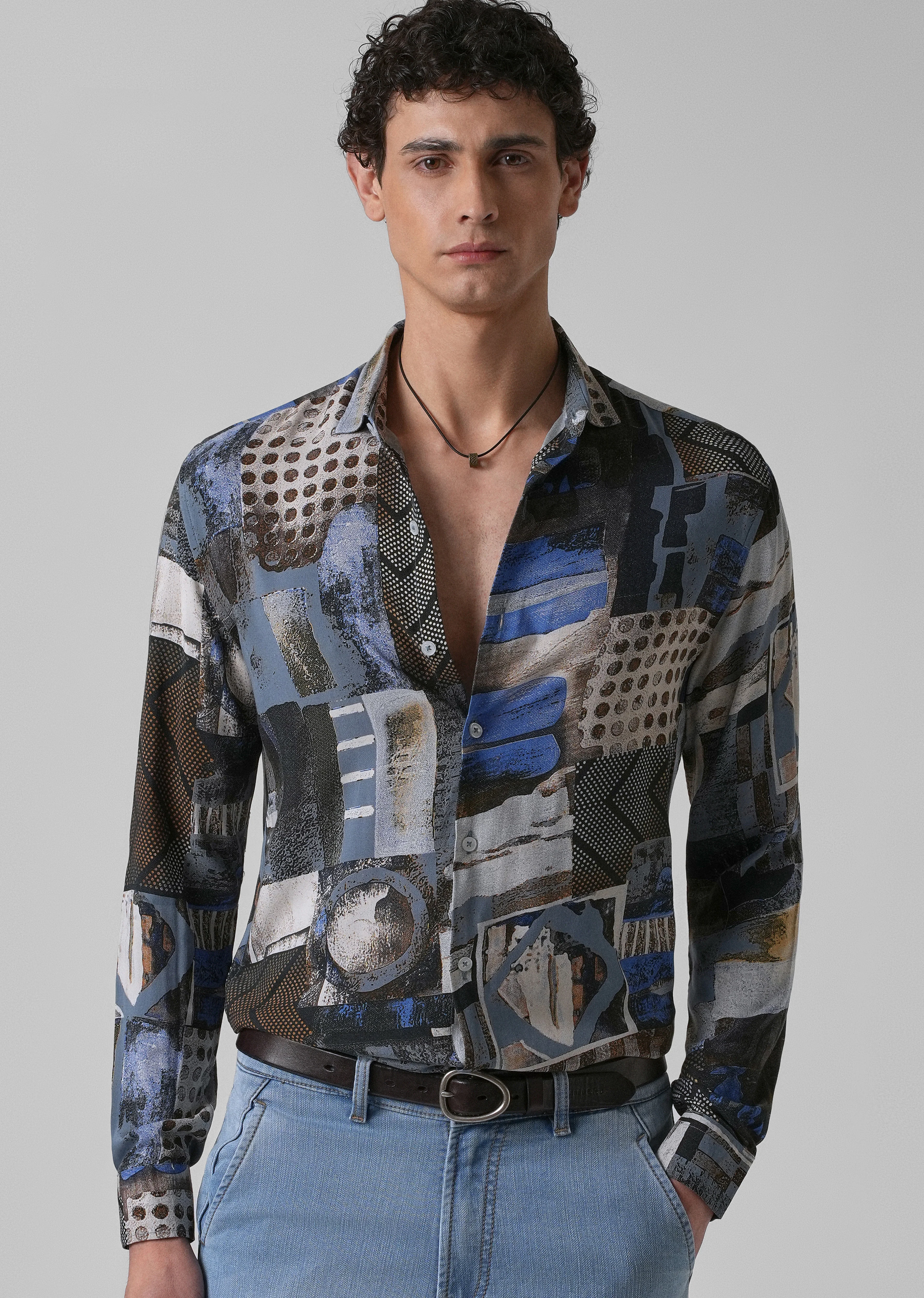 Lattice Azure Feather shirt - Image 7