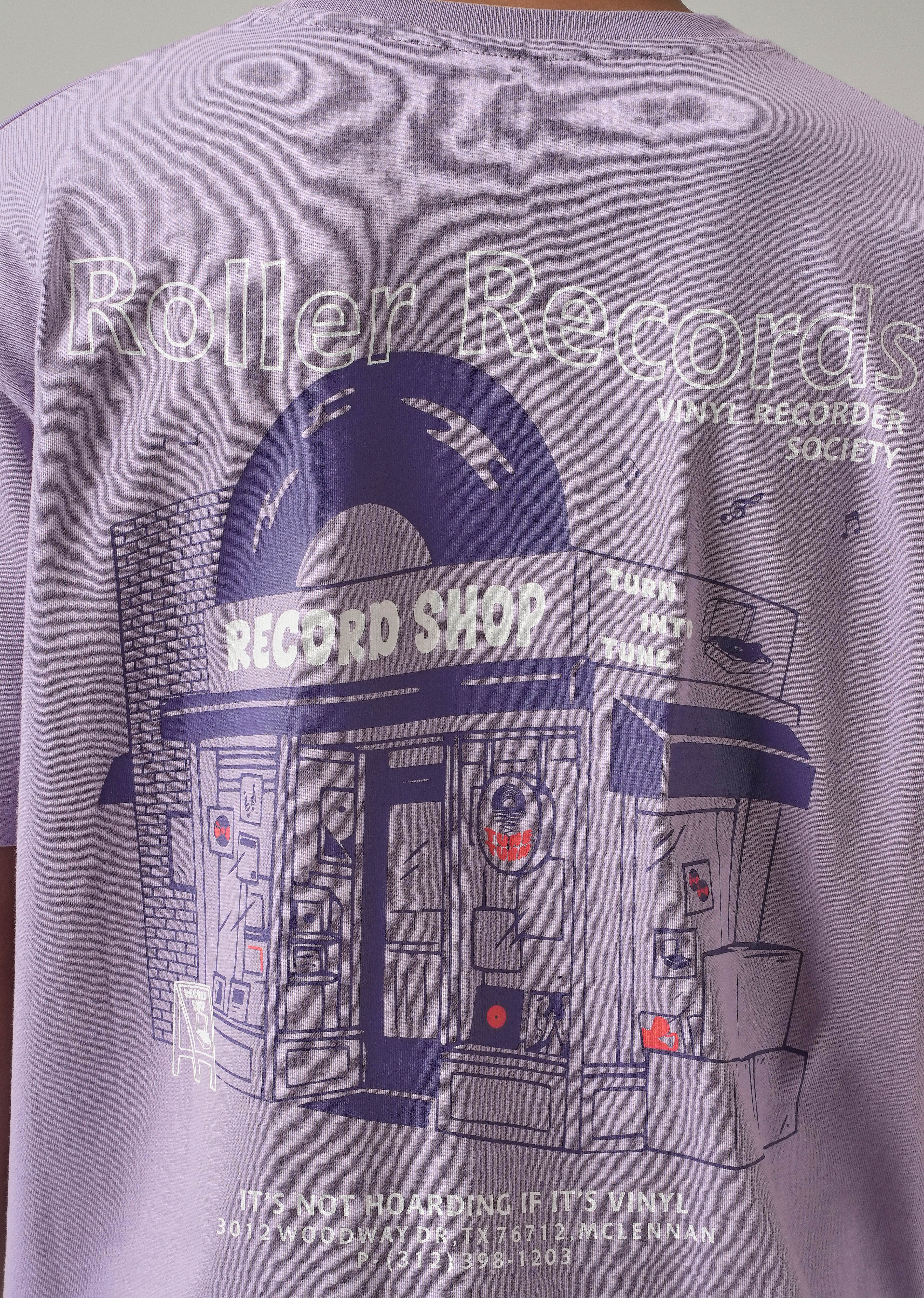 Lavender Back Printed Oversized T-Shirt - Image 5