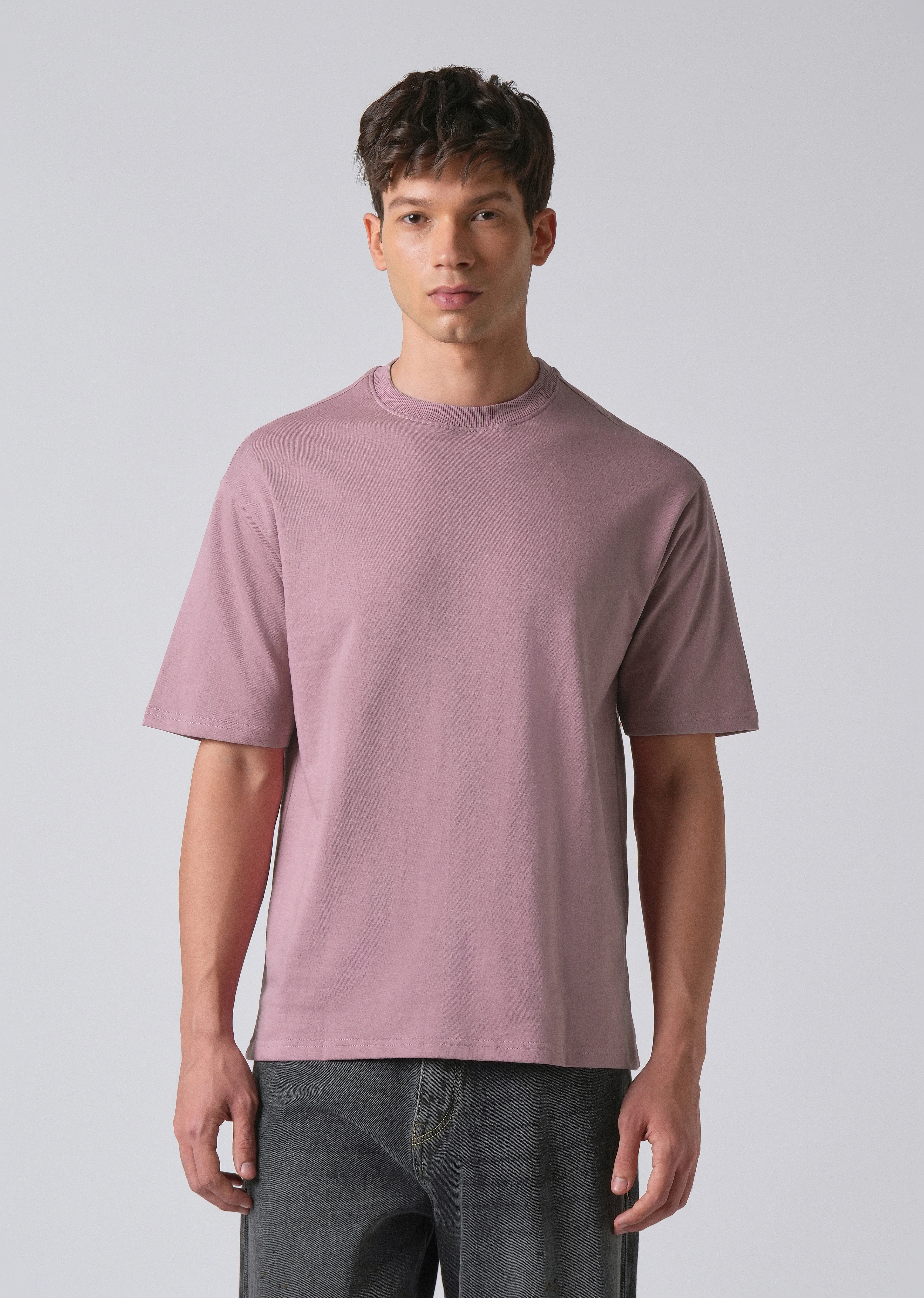 Lavender Basic Relaxed Fit T-shirt - Image 3