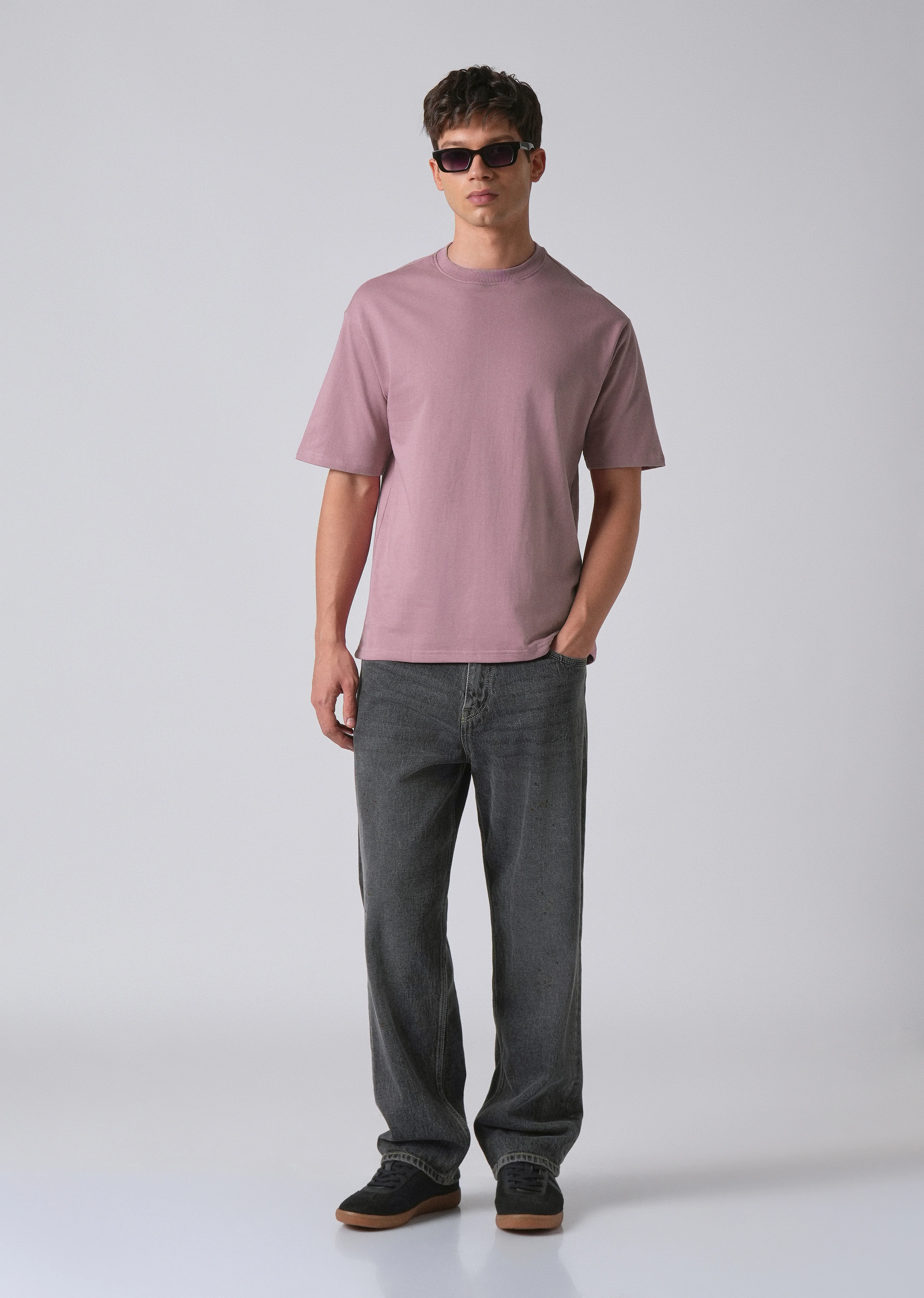 Lavender Basic Relaxed Fit T-shirt - Image 6
