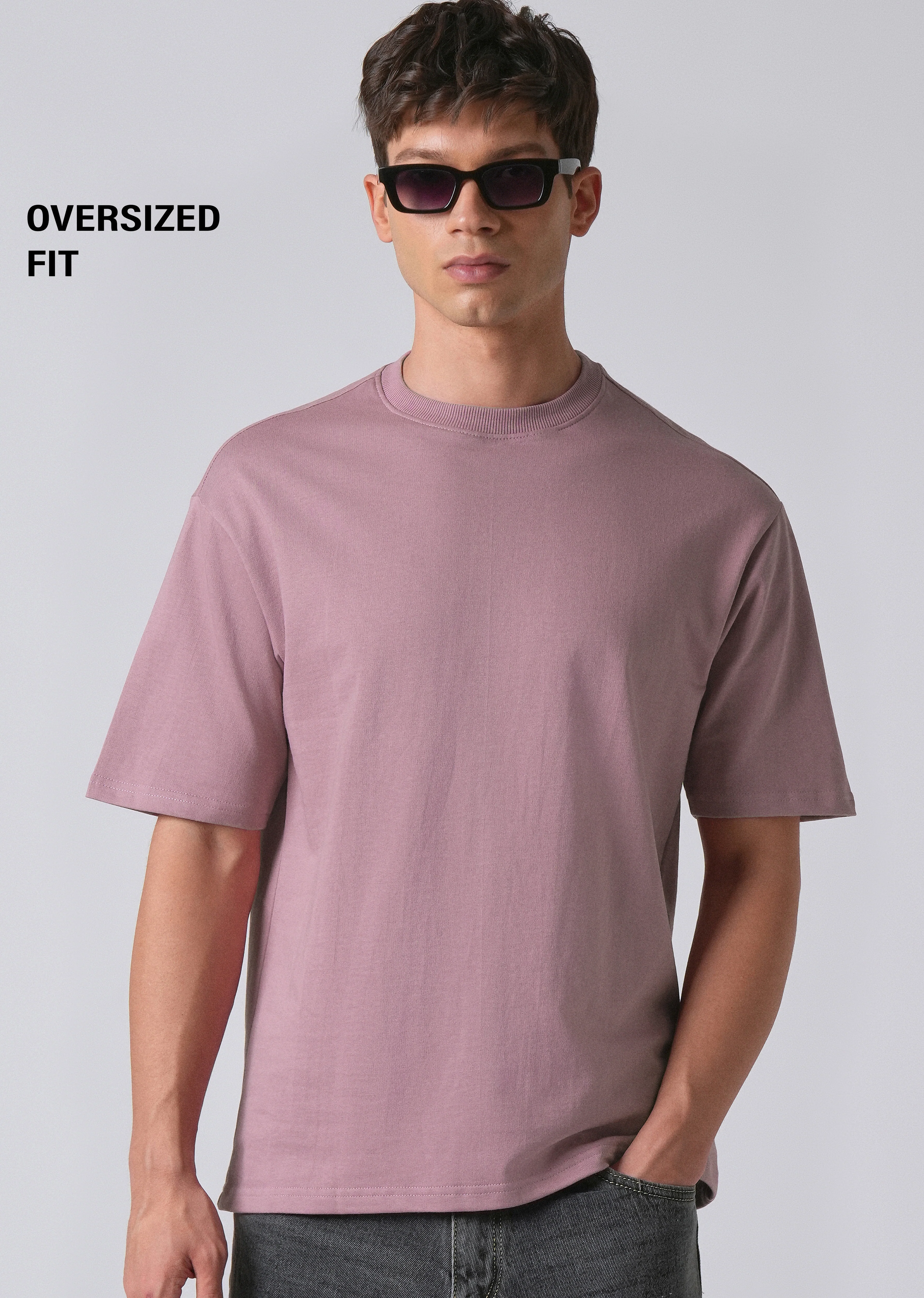 Lavender Basic Relaxed Fit T-shirt - Image 7