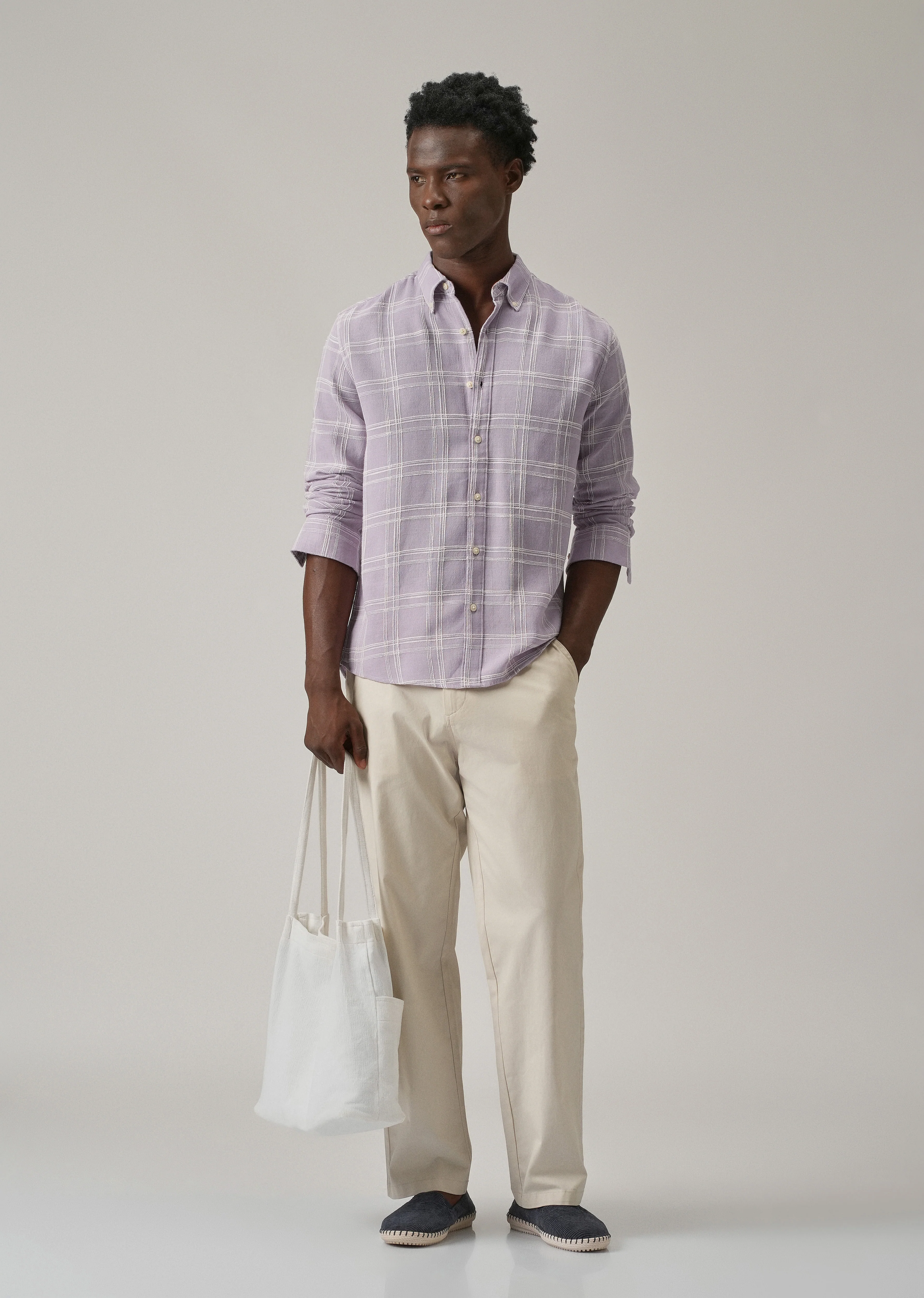 Lavender Chenille Check Shirt - Image 6