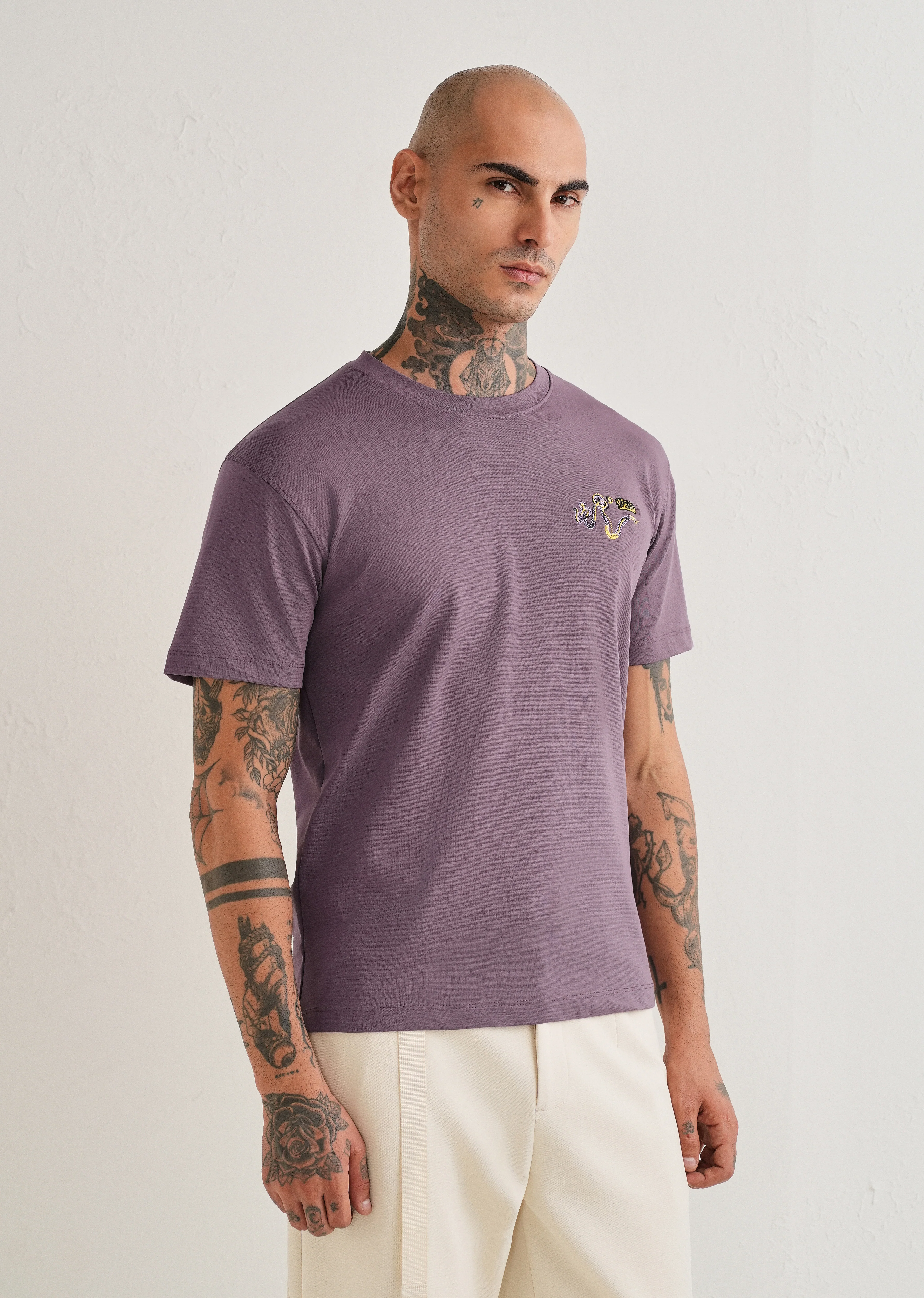Lavender Graphic Printed T-shirt - Image 5