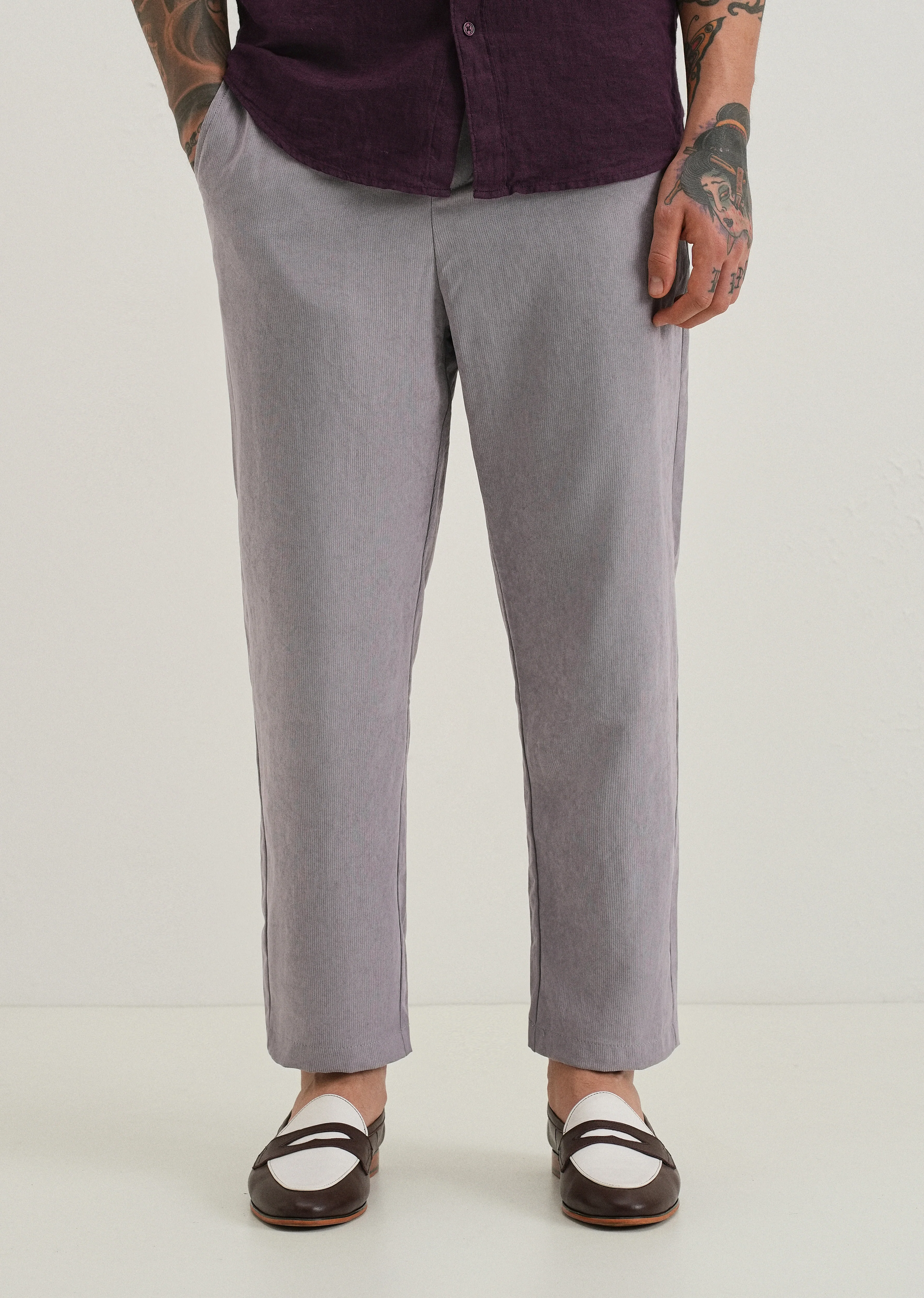 Lavender Pin Stripe Corduroy Pant - Image 2