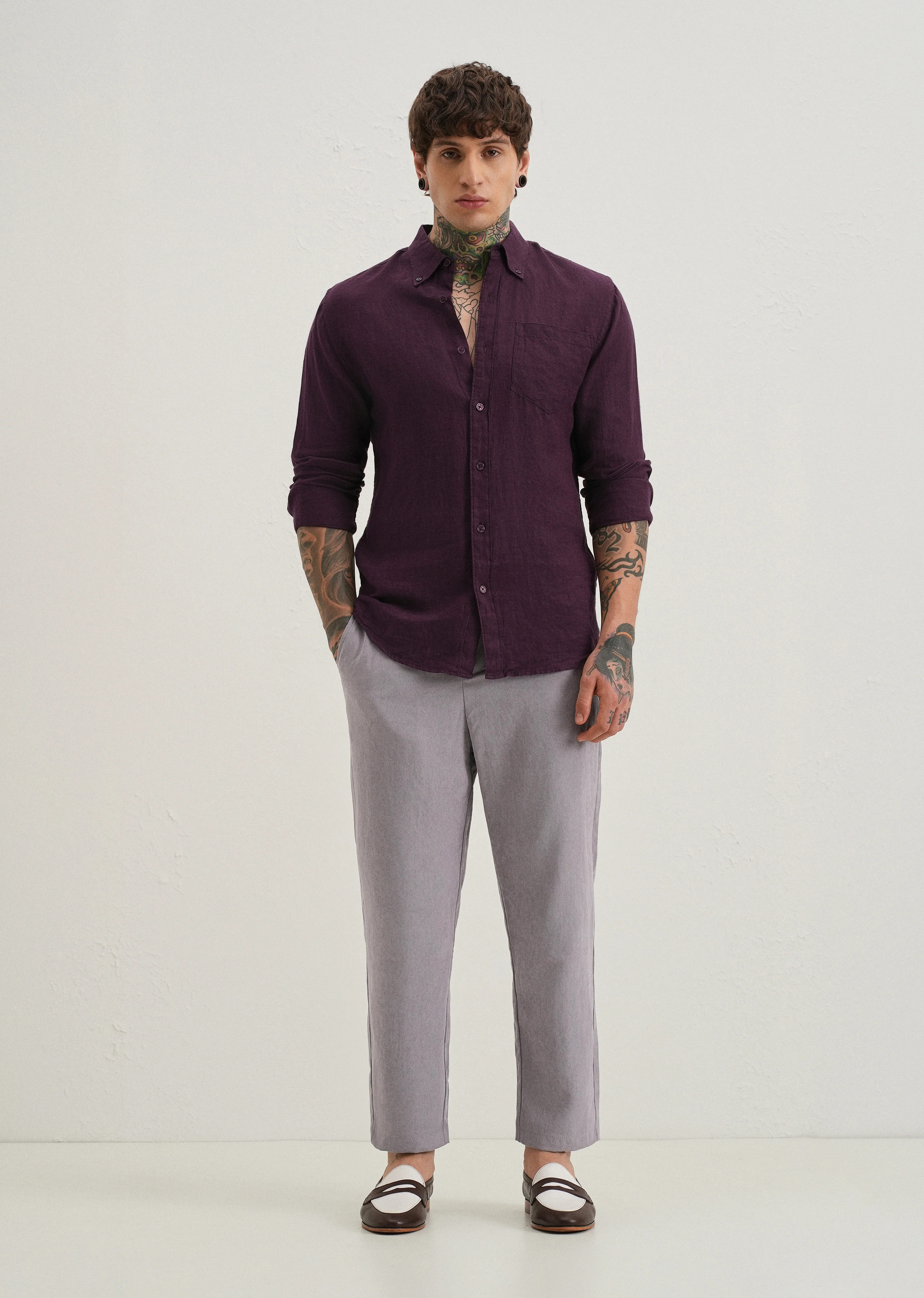 Lavender Pin Stripe Corduroy Pant - Image 7