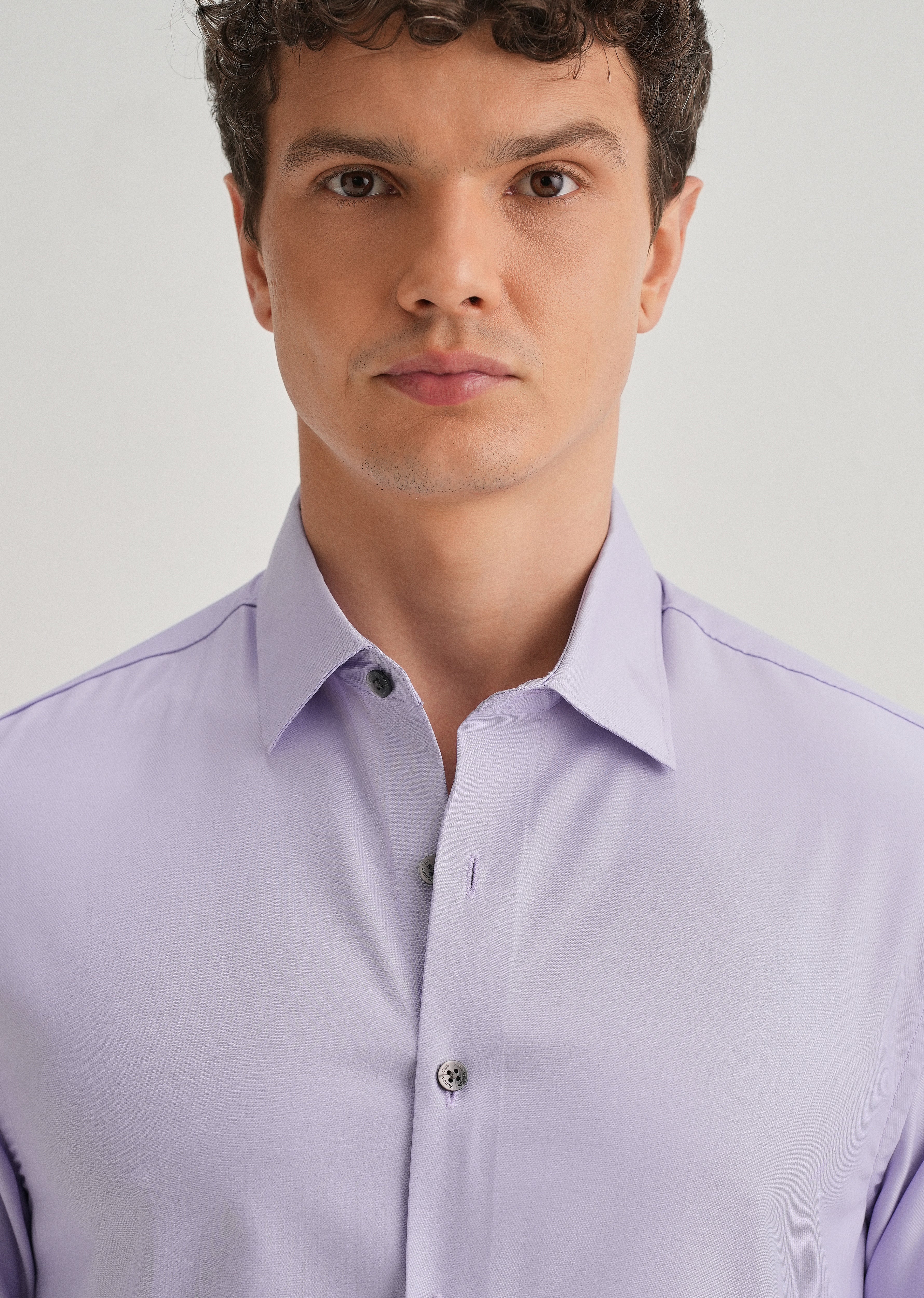 Lavender Stitchless Placket Premium Wrinkle-Free Shirt - Image 2