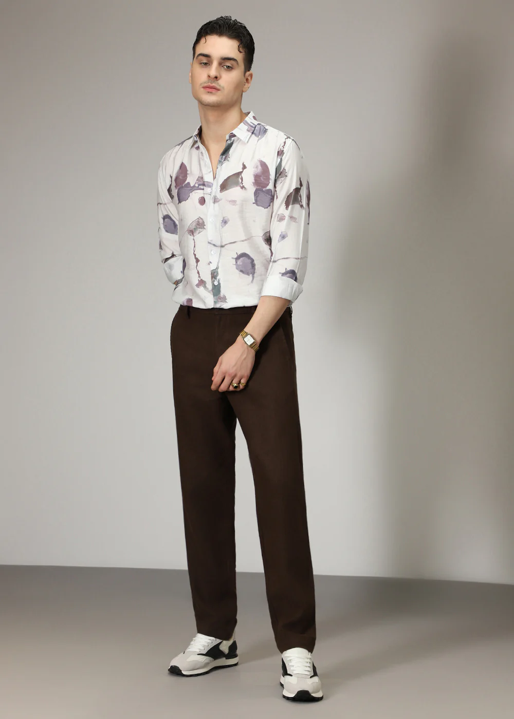 Lavender Wash Print Shirt - Image 6