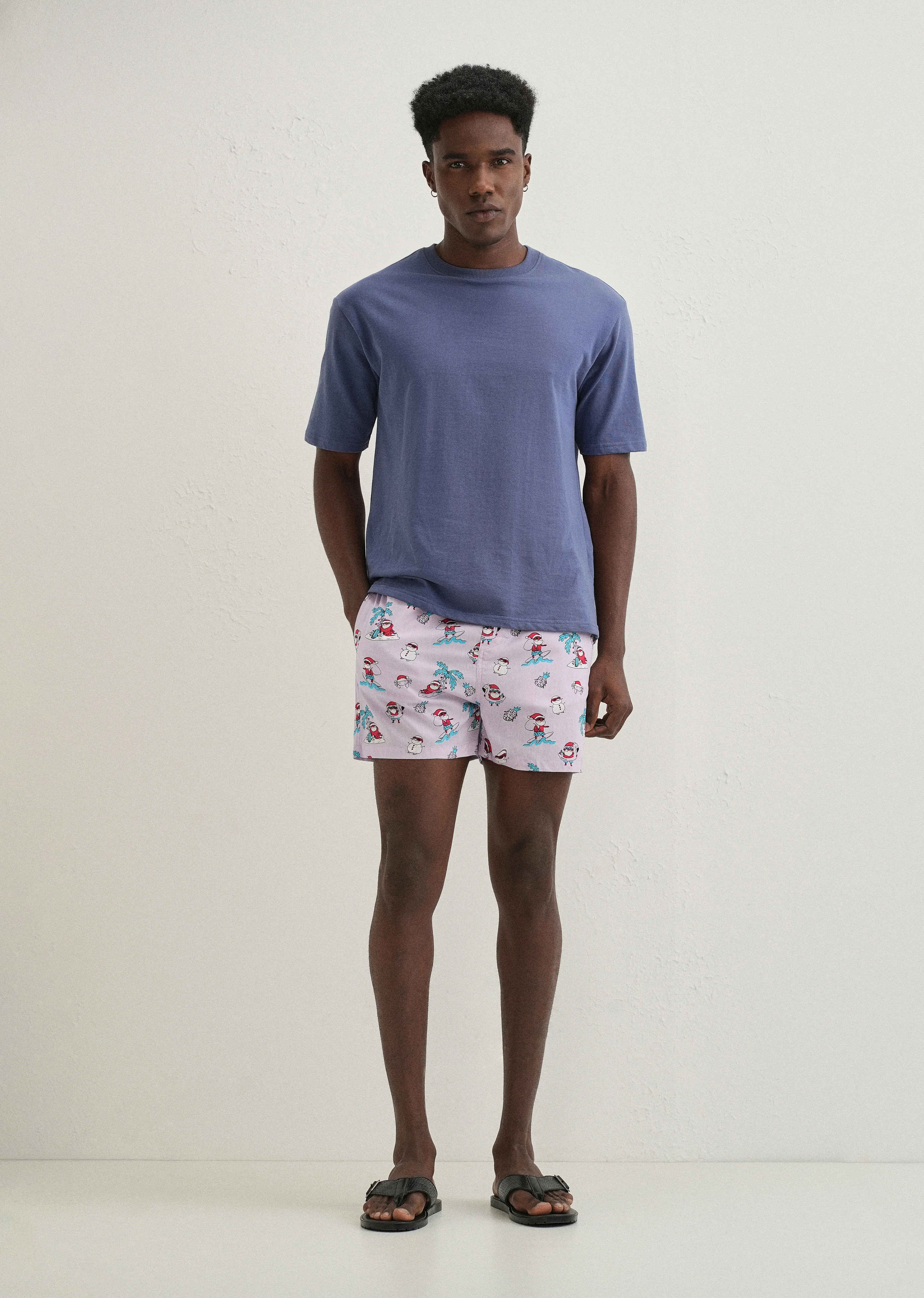 Lavender Xmas Printed Boxer - Image 6