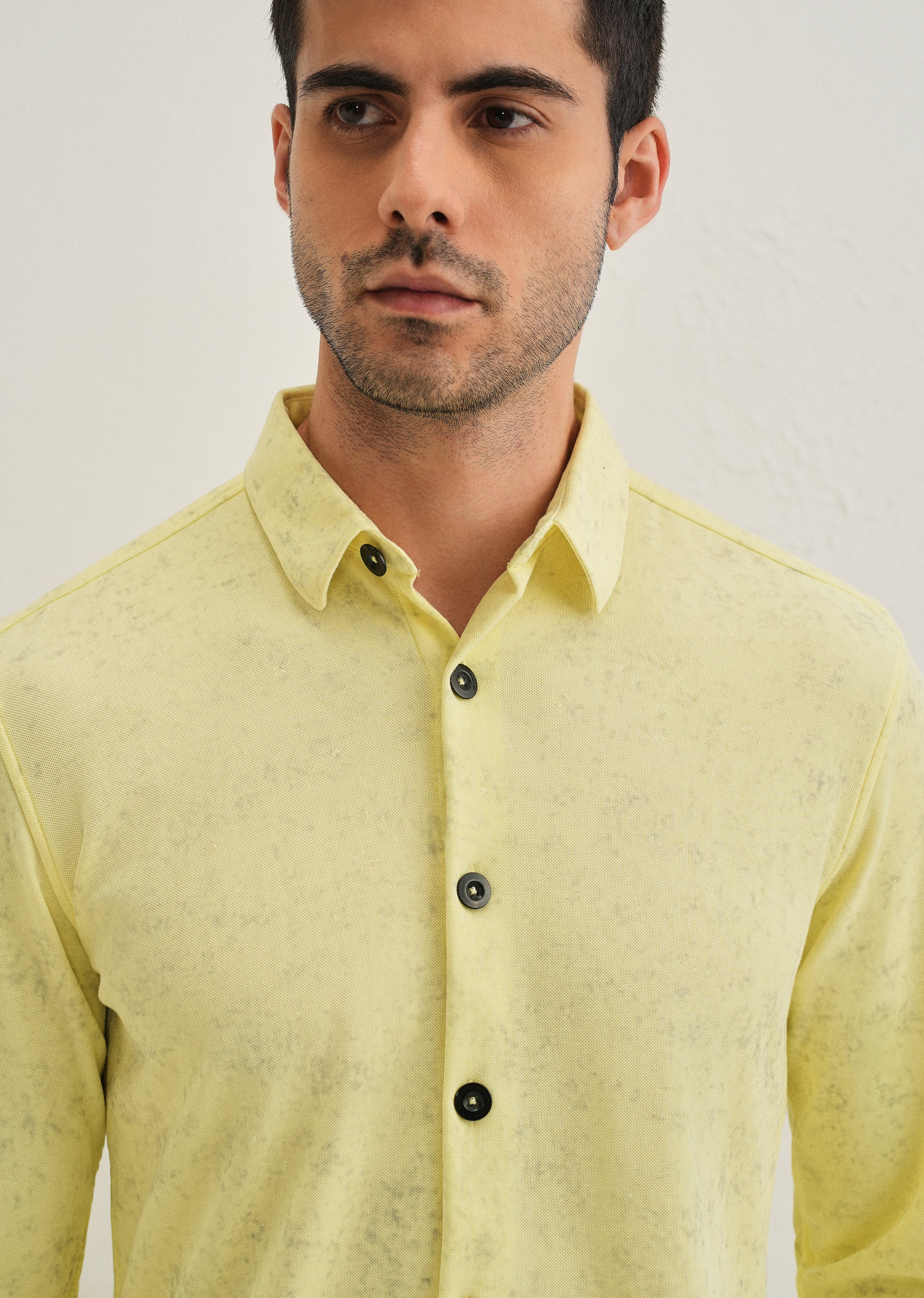 Lemon Yellow Knitted Shirt - Image 5