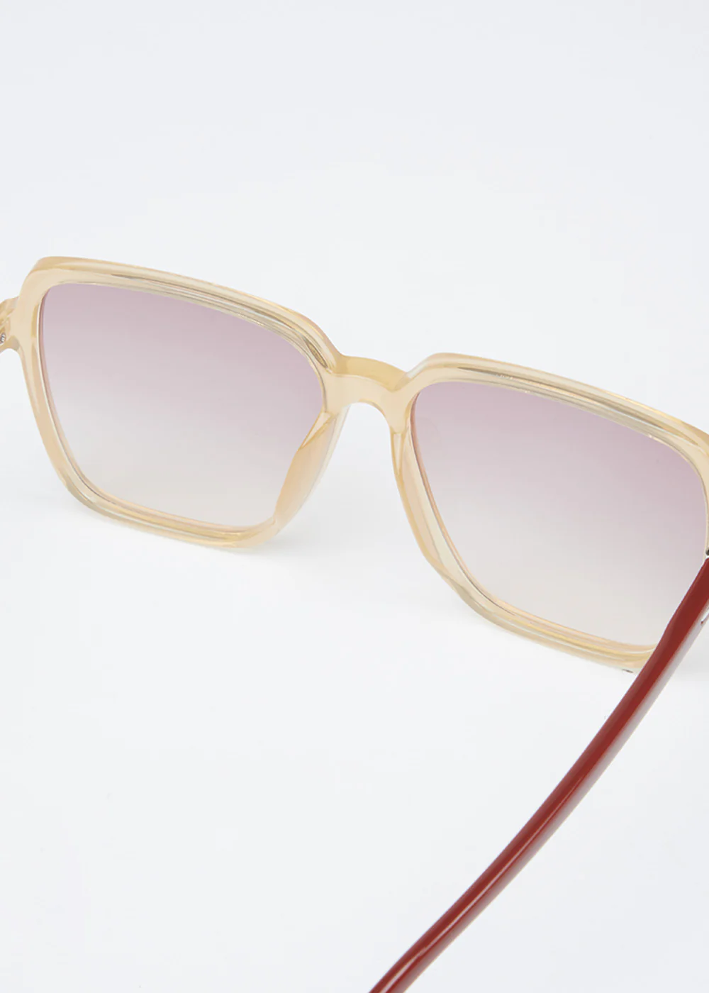 Light Beige Unisex Square sunglasses - Image 4