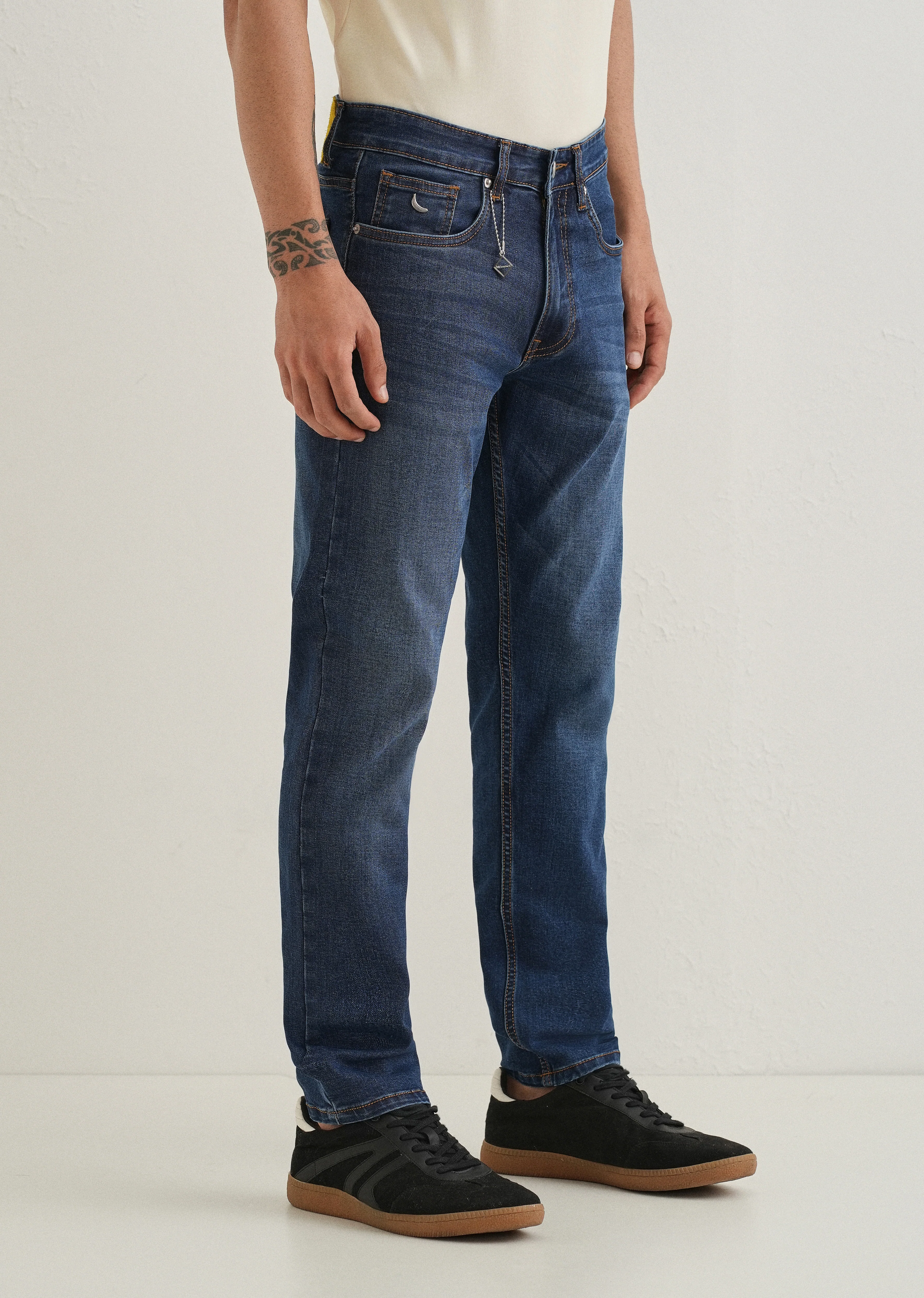 Light Blue Fade Ankle Fit Jeans - Image 5