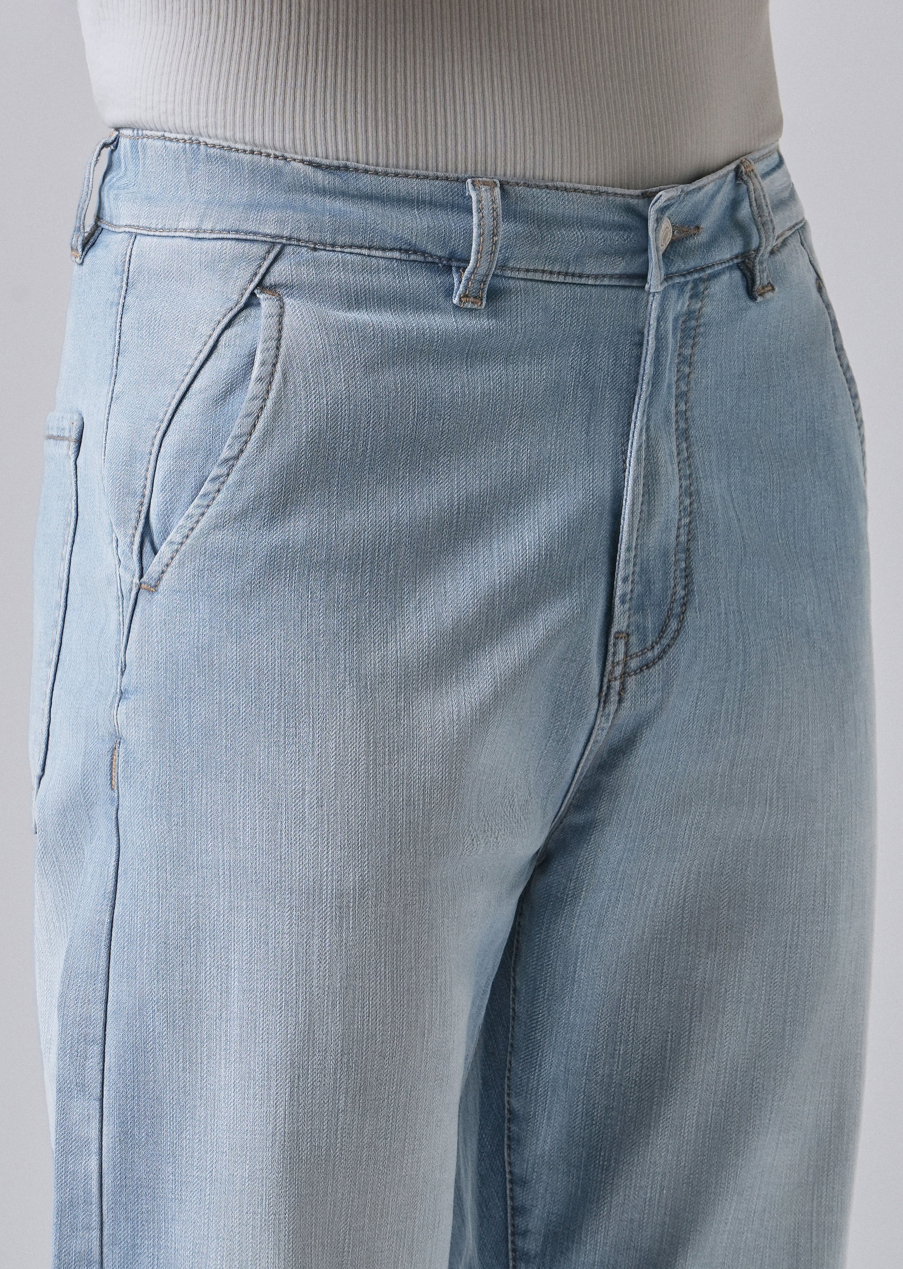 Light Blue Fade Regular Fit Denim - Image 5