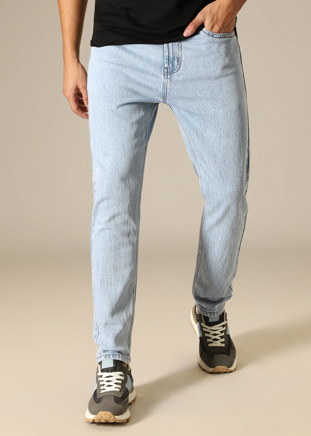 Light Blue Straight Fit Jeans - Image 6