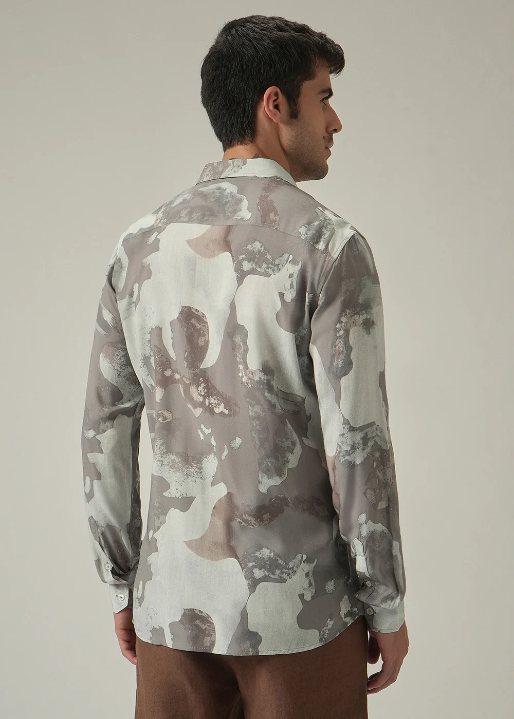 Light Brown Print Shirt - Image 2