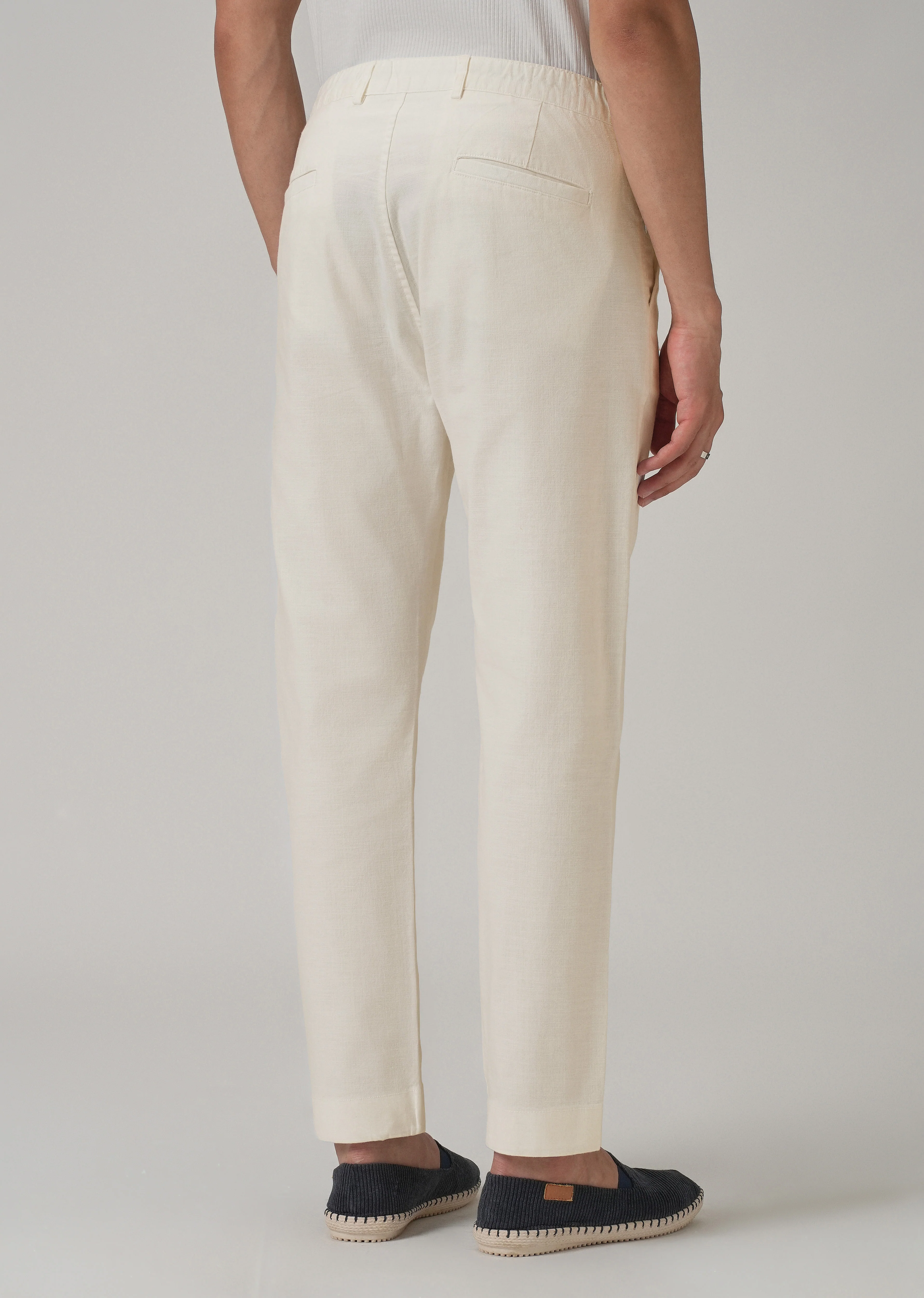 Light Cream Cotton Trouser - Image 4