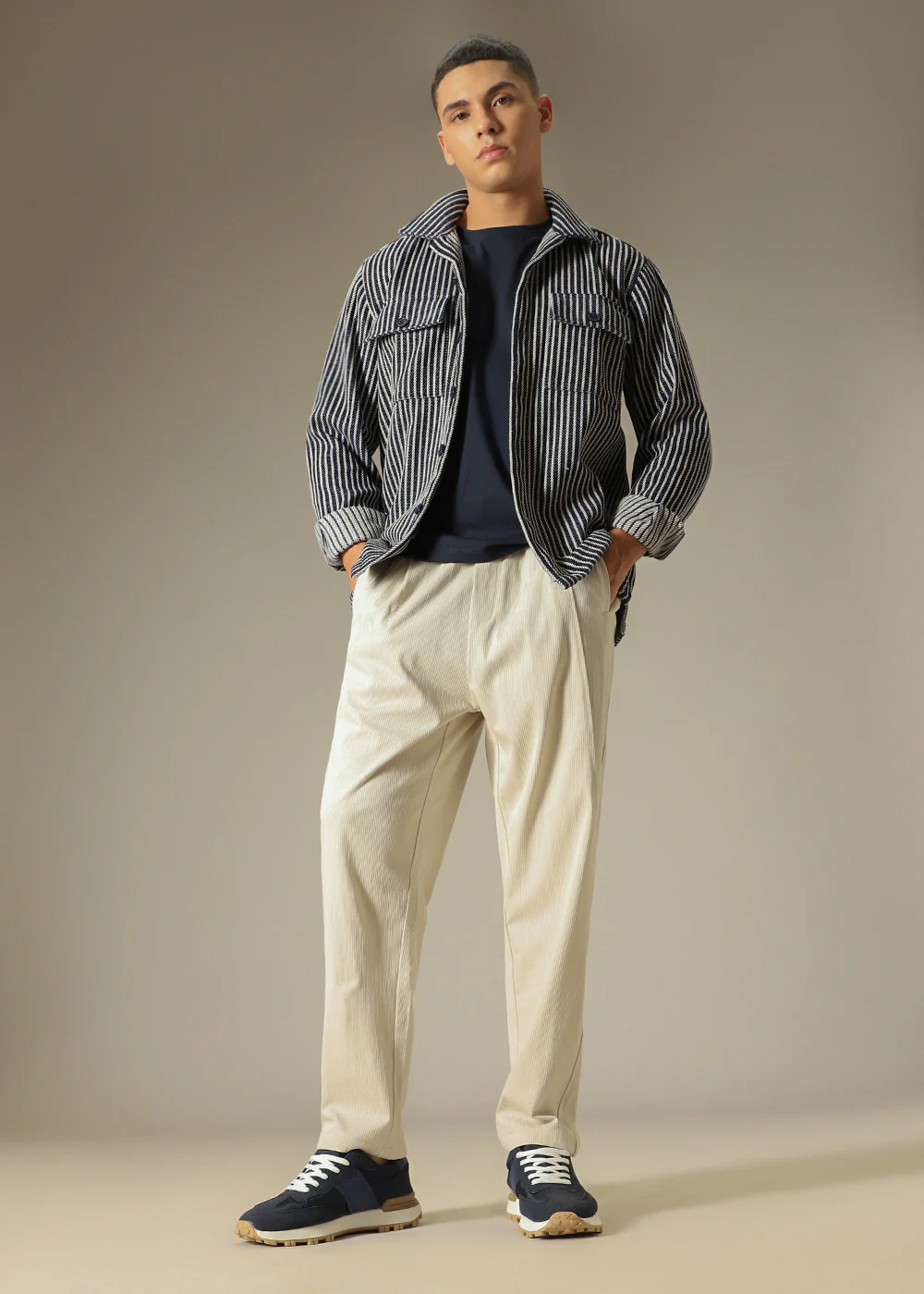 Light Cream Relaxed Fit Trouser - Image 6