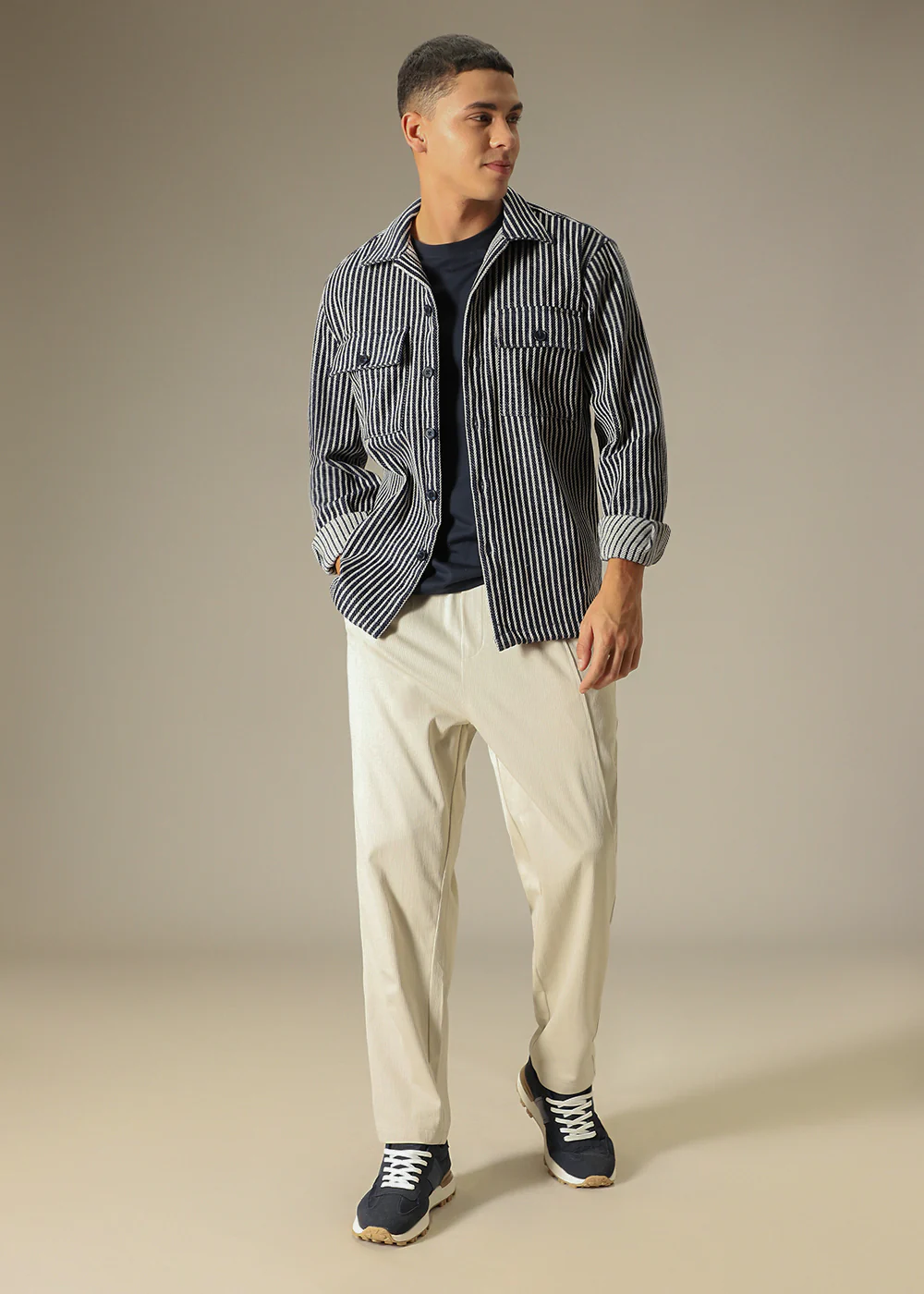 Light Cream Relaxed Fit Trouser - Image 8