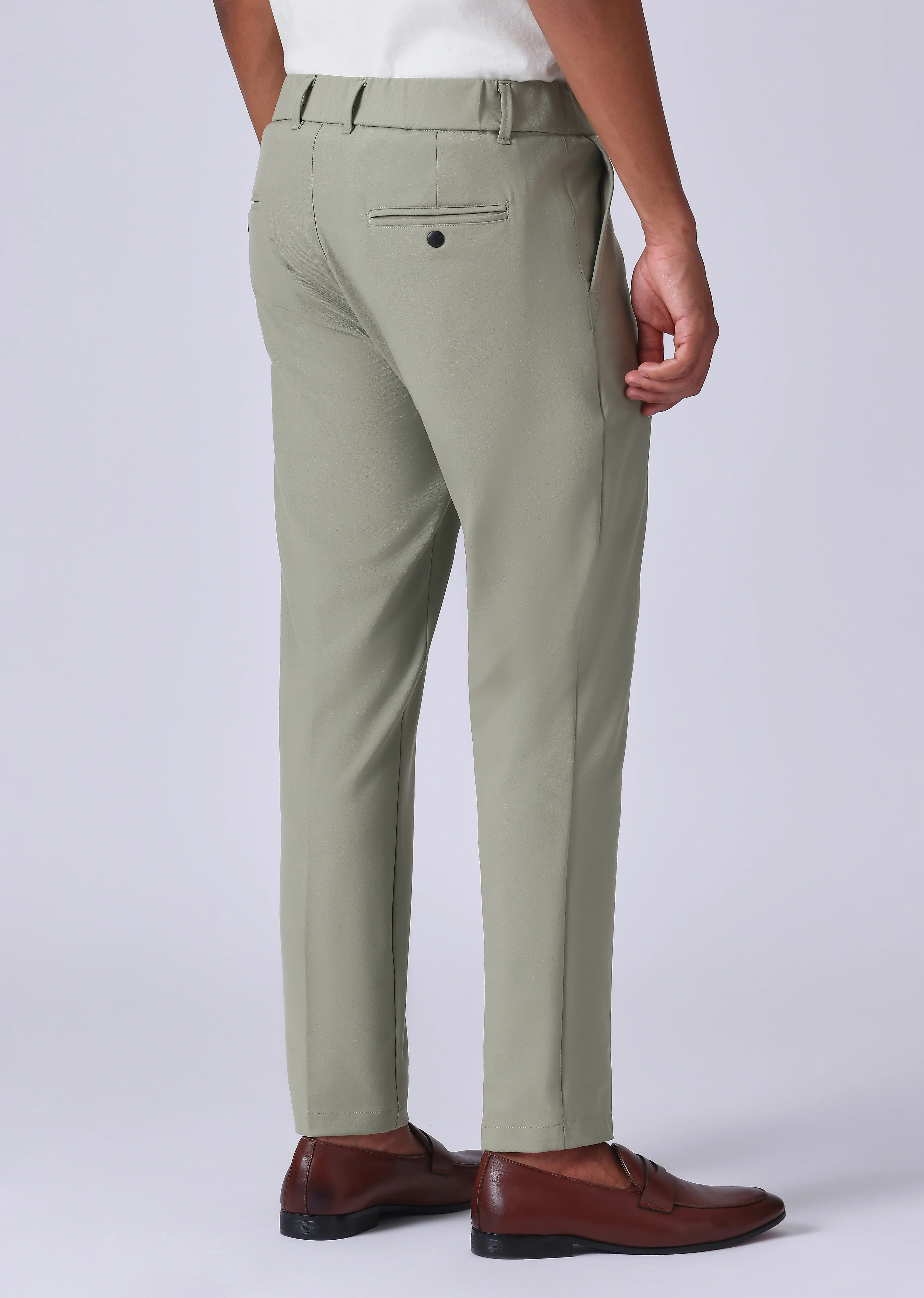 Light Green 8 Way Stretch Trousers - Image 2