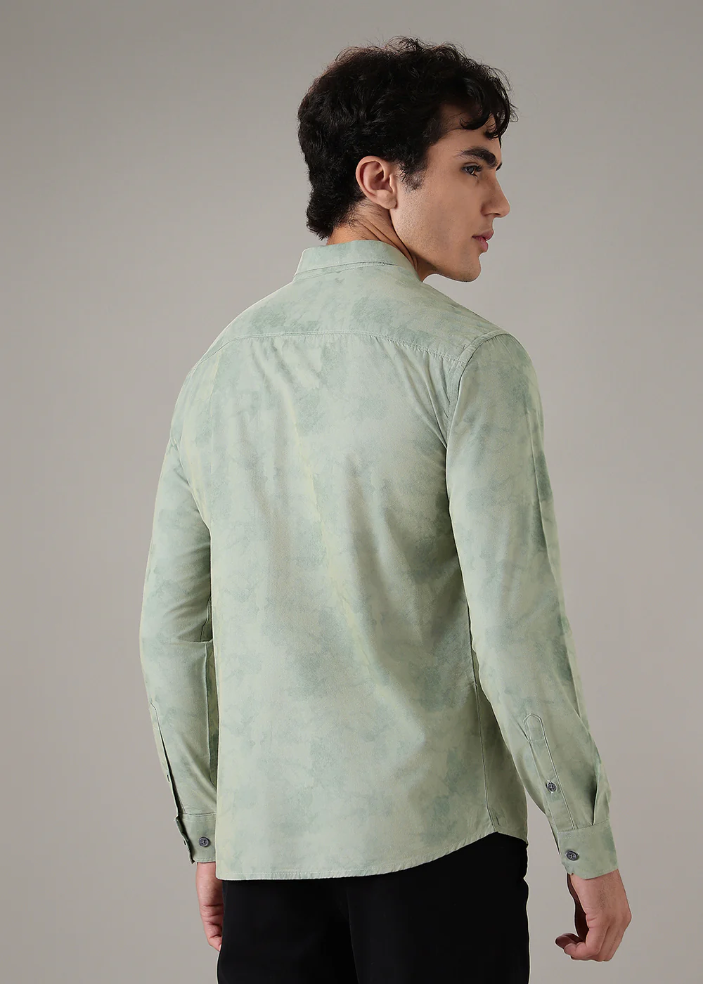 Light Green Printed Shirt - Image 4