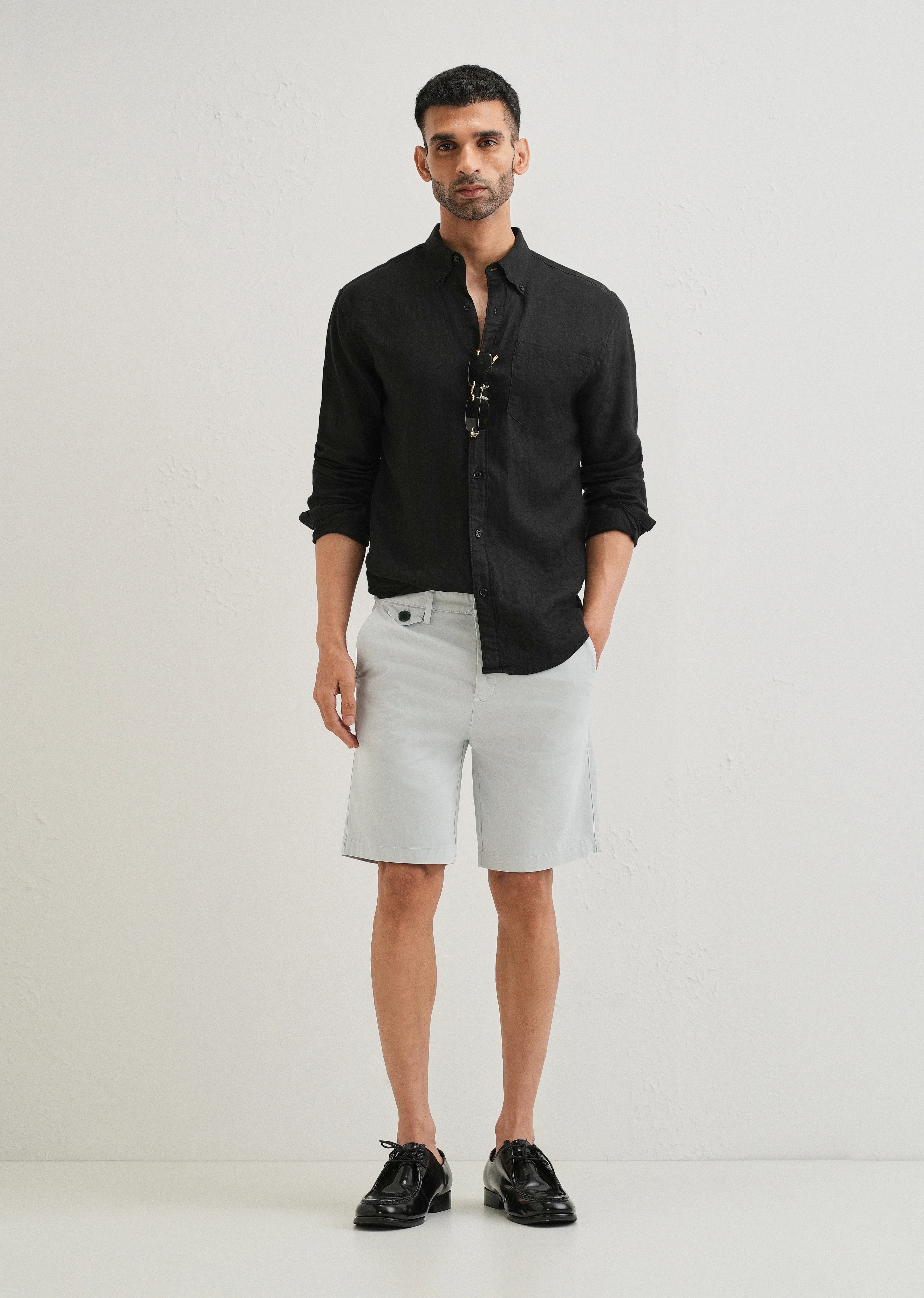 Light Grey Cotton Shorts - Image 6