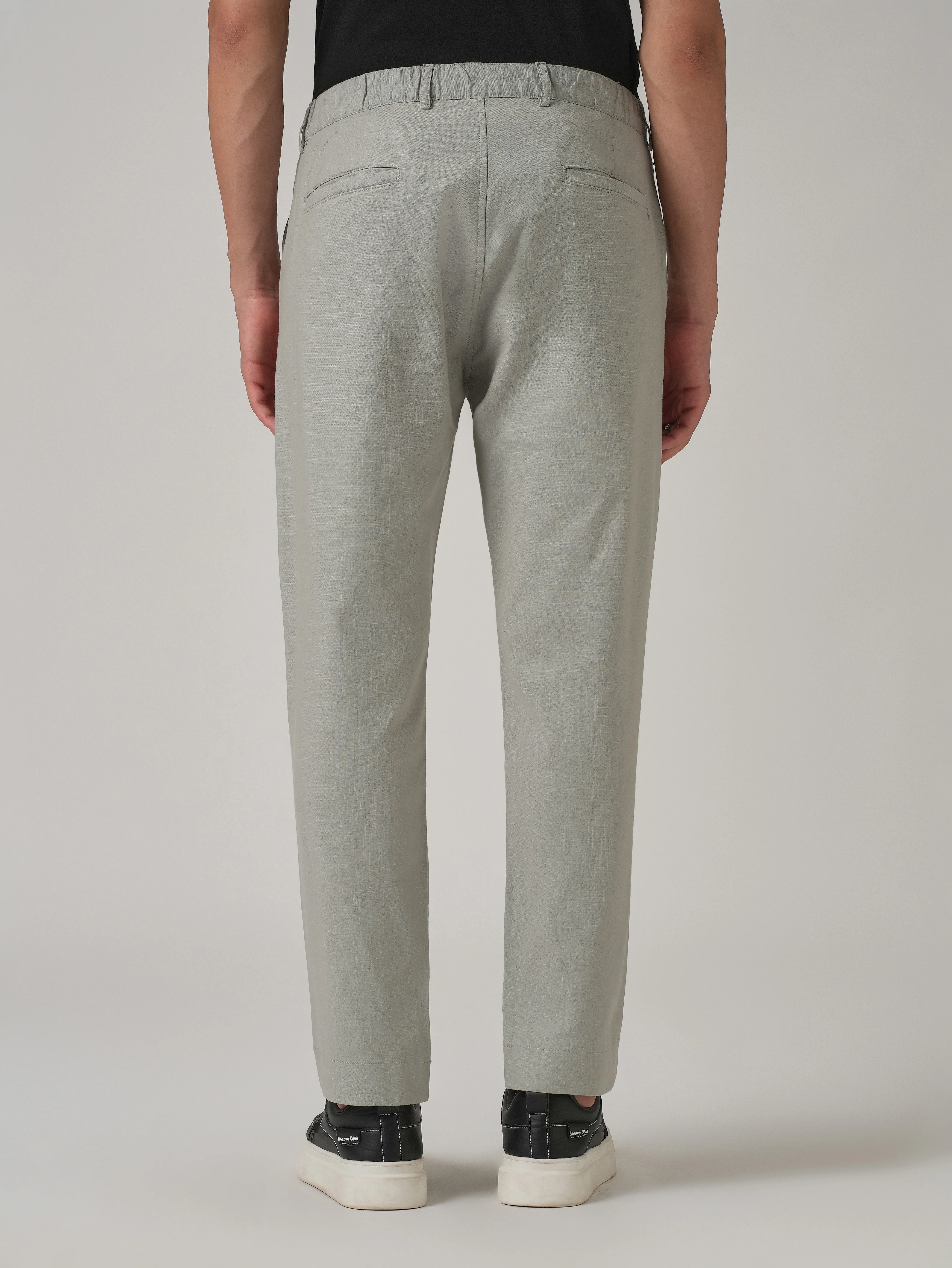 Light Grey Cotton Trouser - Image 2