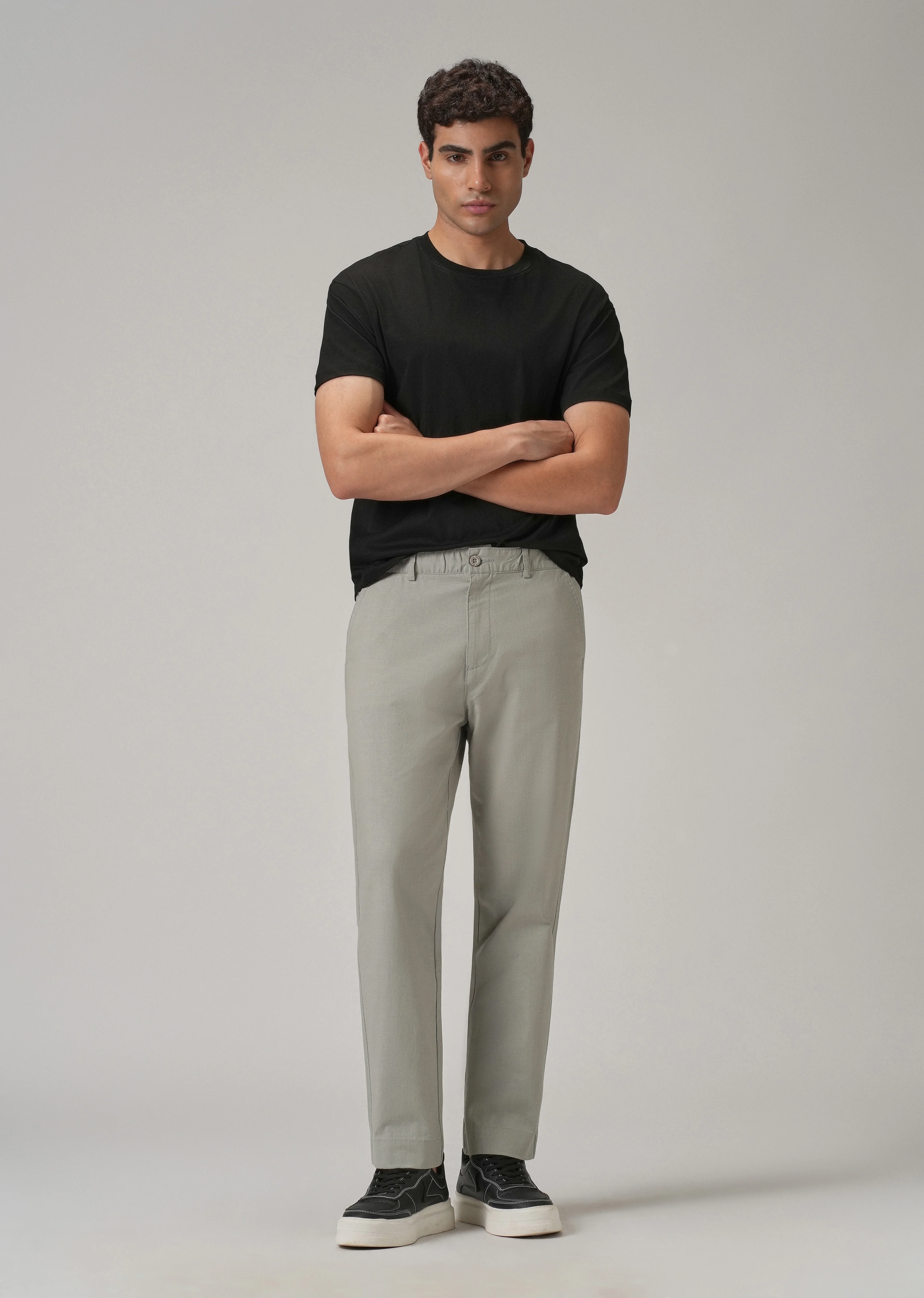 Light Grey Cotton Trouser - Image 6