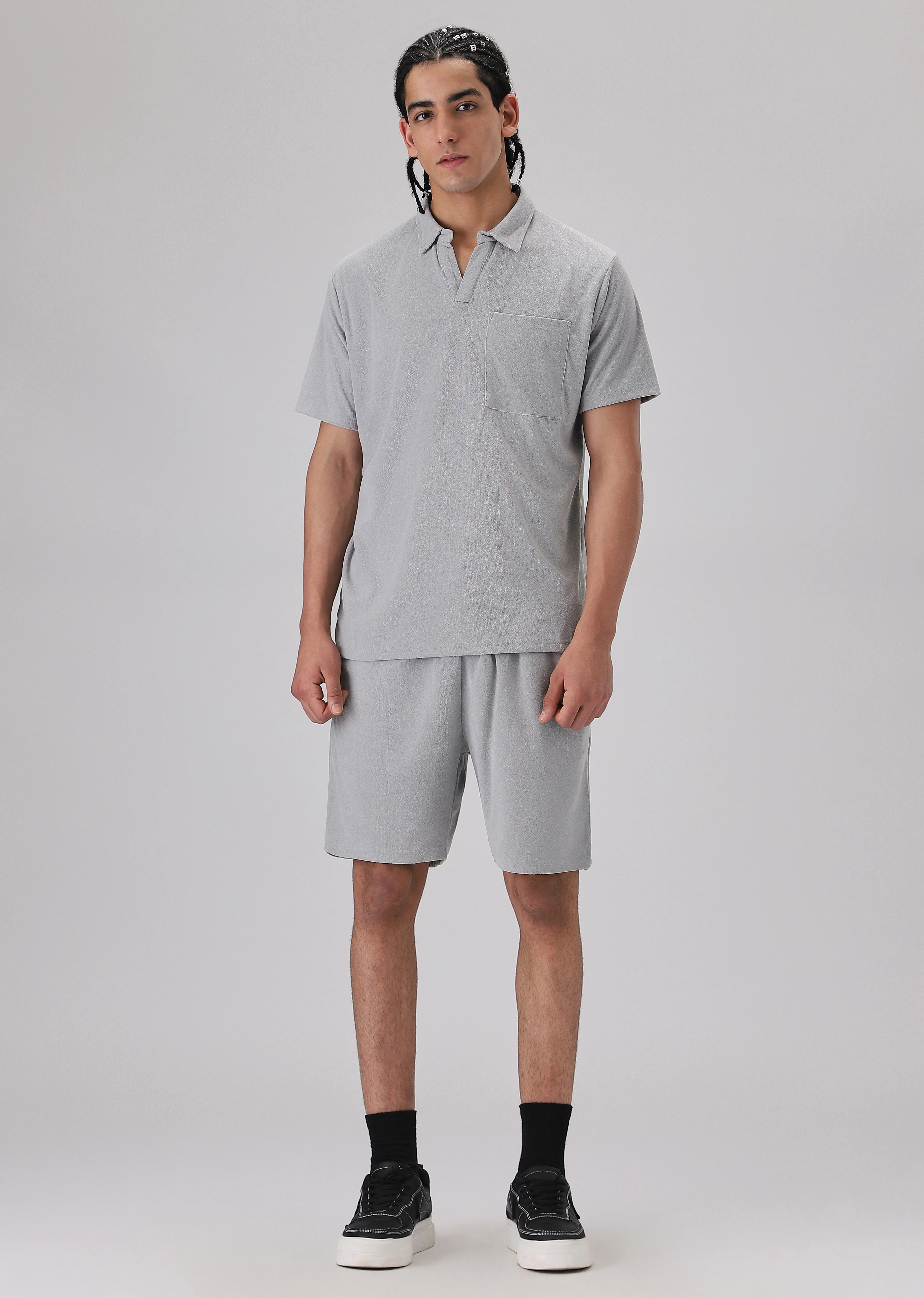 Light Grey Knitted Co-ord Set - Image 4