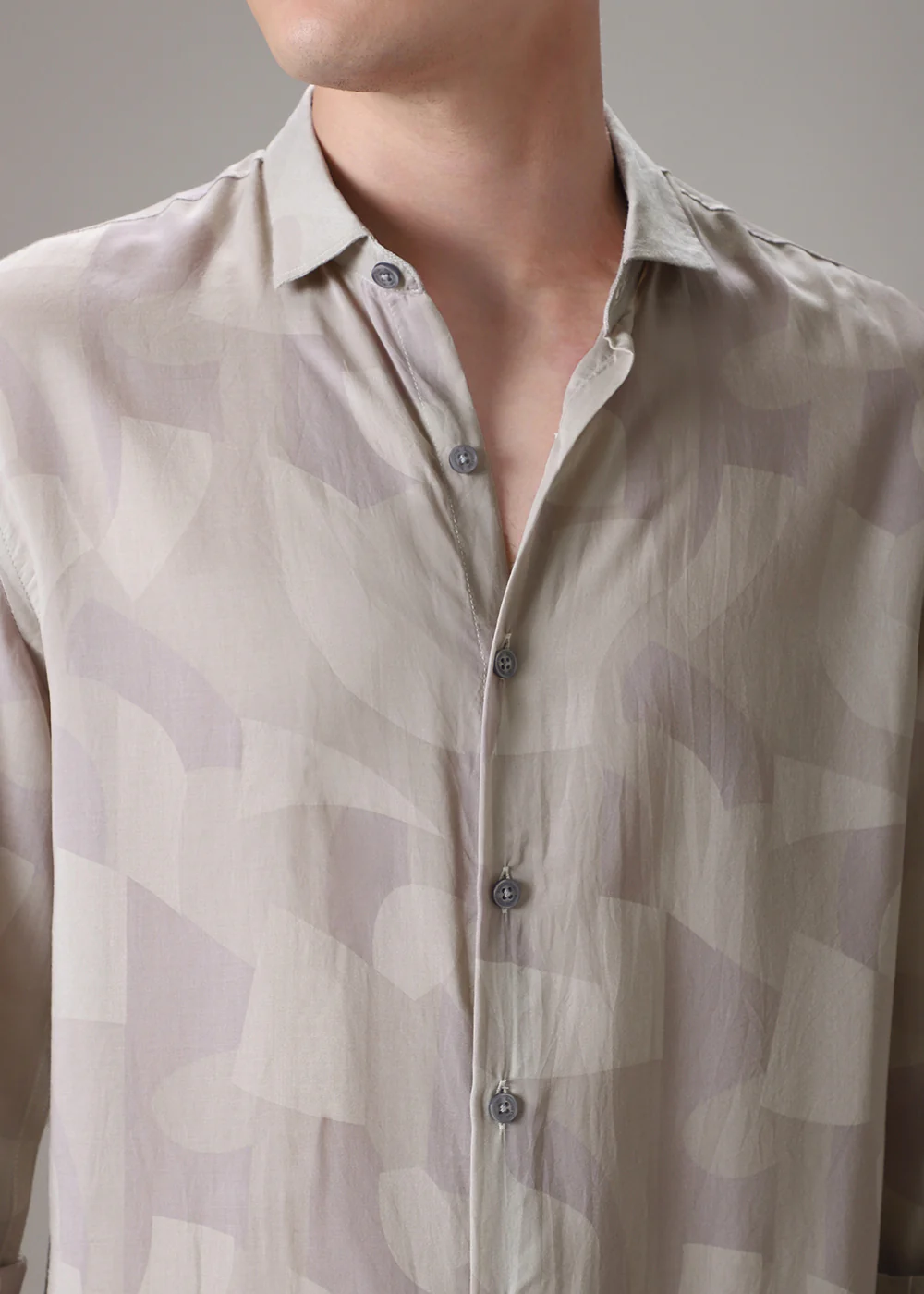 Light Mauve Pink Printed Shirt - Image 2