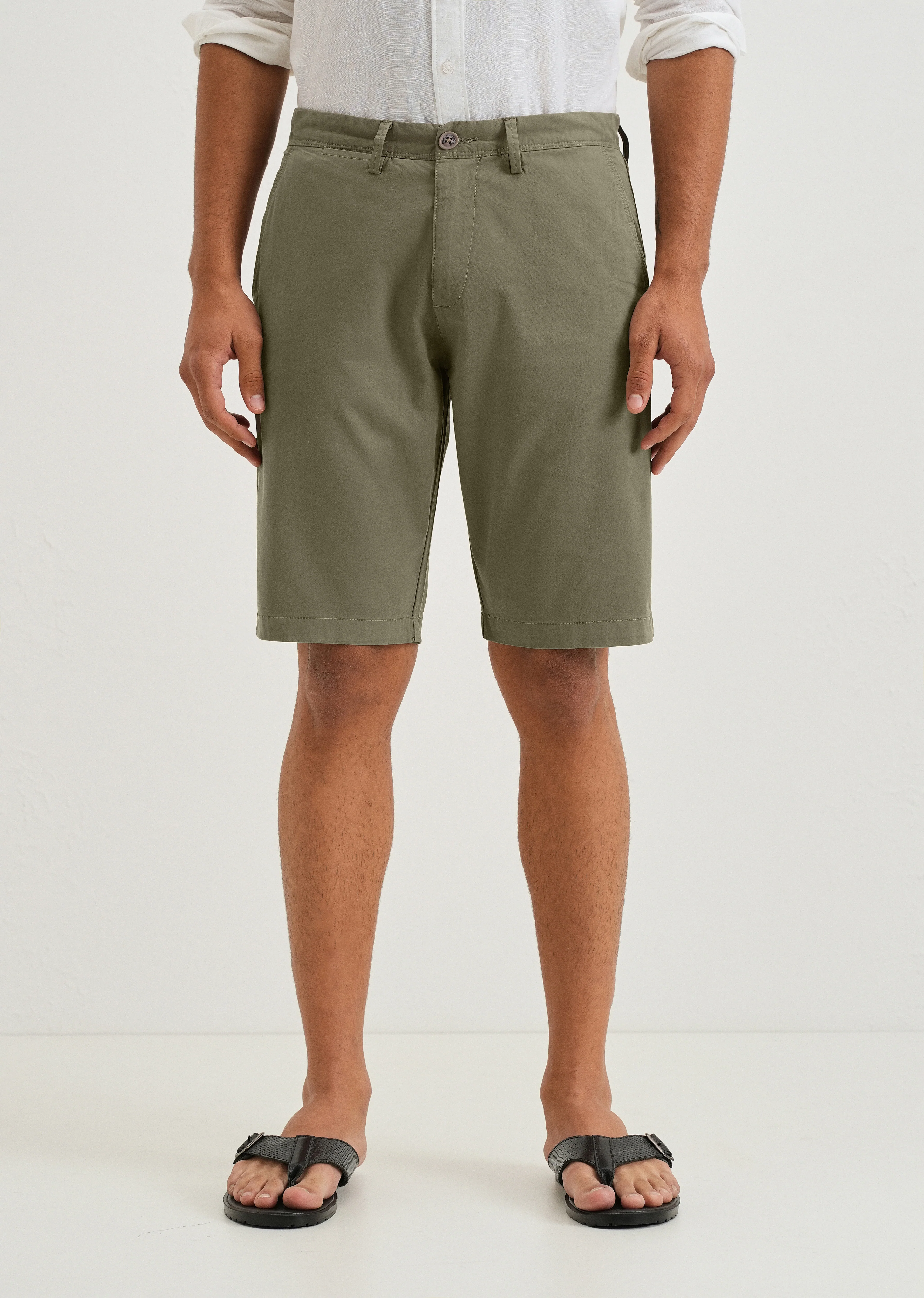 Light Olive Shorts - Image 3