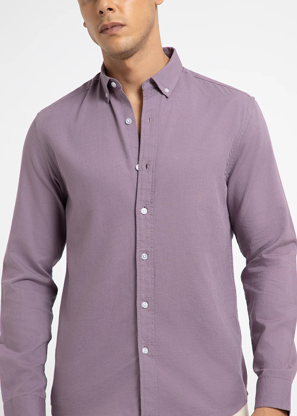 Lilac Cotton Linen Shirt - Image 2