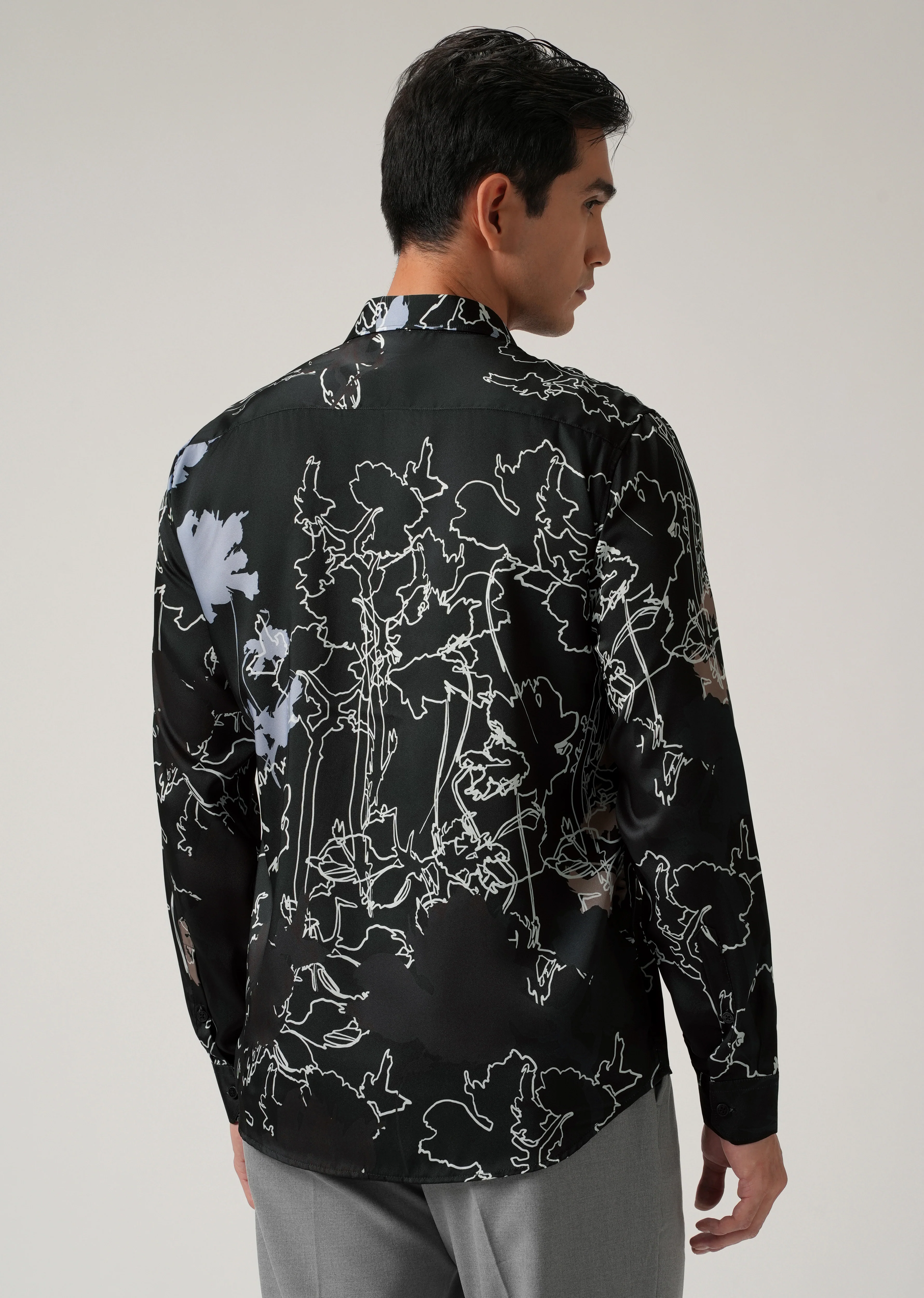 Line Floral Print Shirt - Image 2