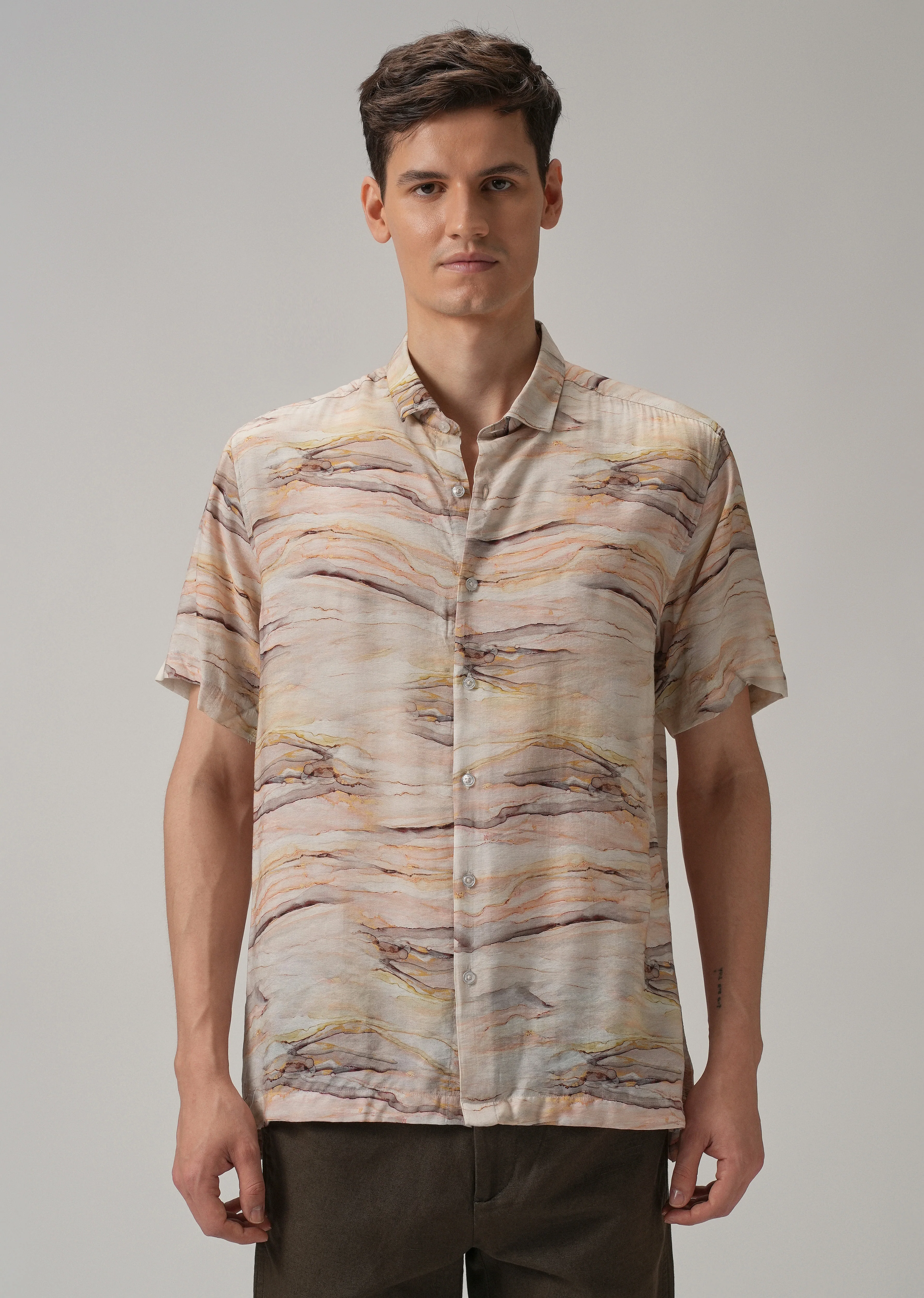 Marble Wash Printed Shirt - Image 3
