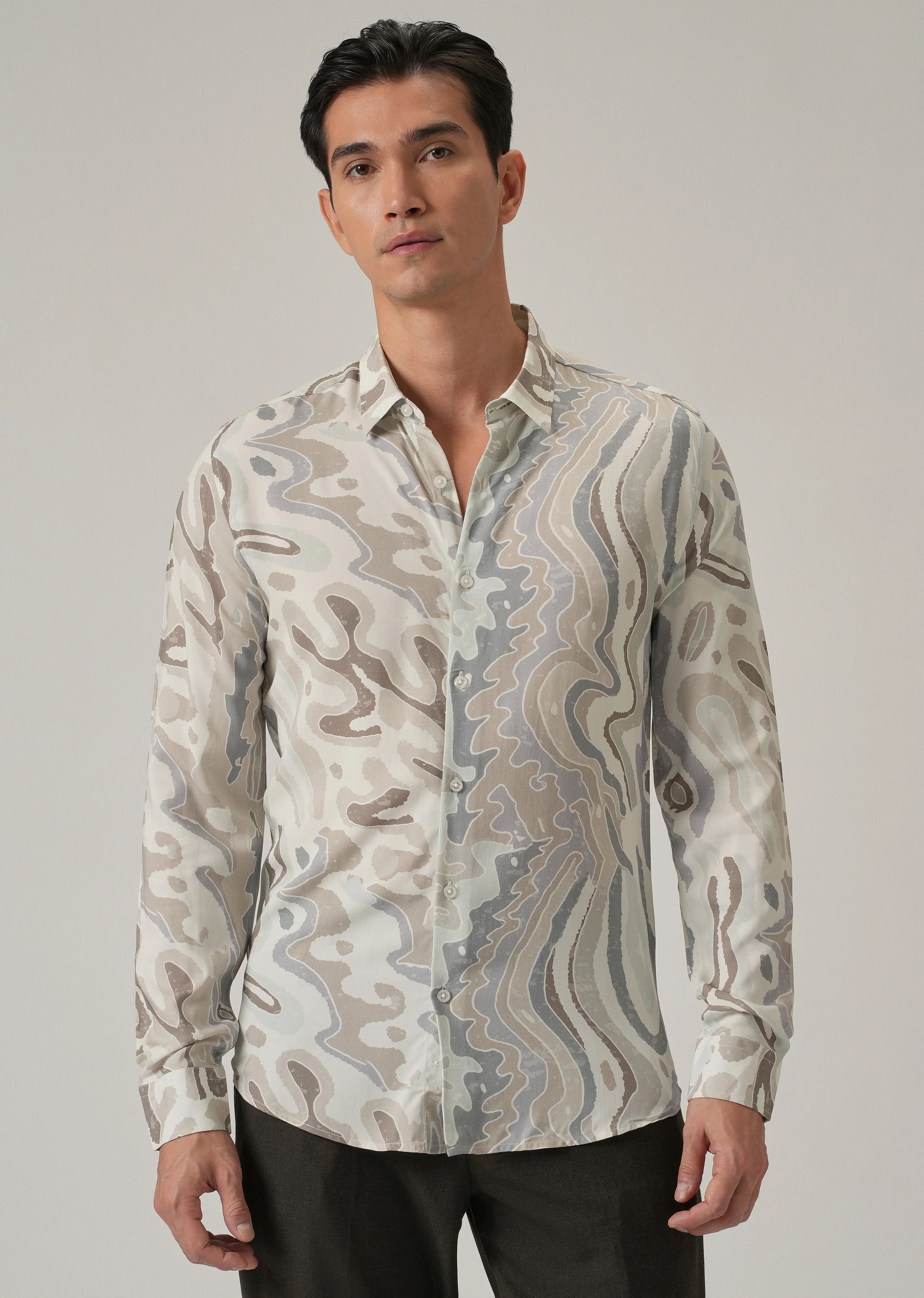 Marbled Print Shirt - Image 3