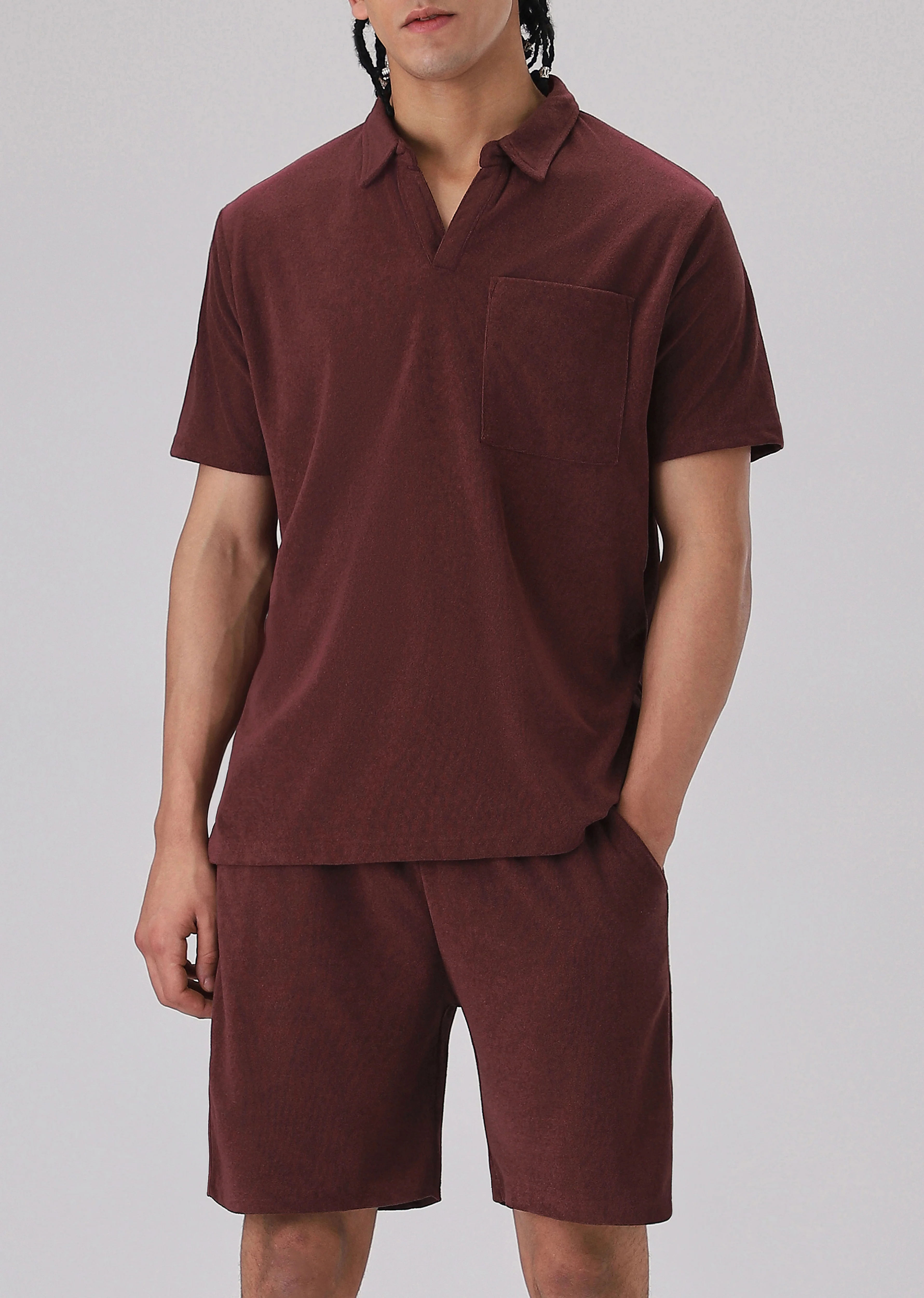 Maroon Knitted Co-ord Set - Image 7