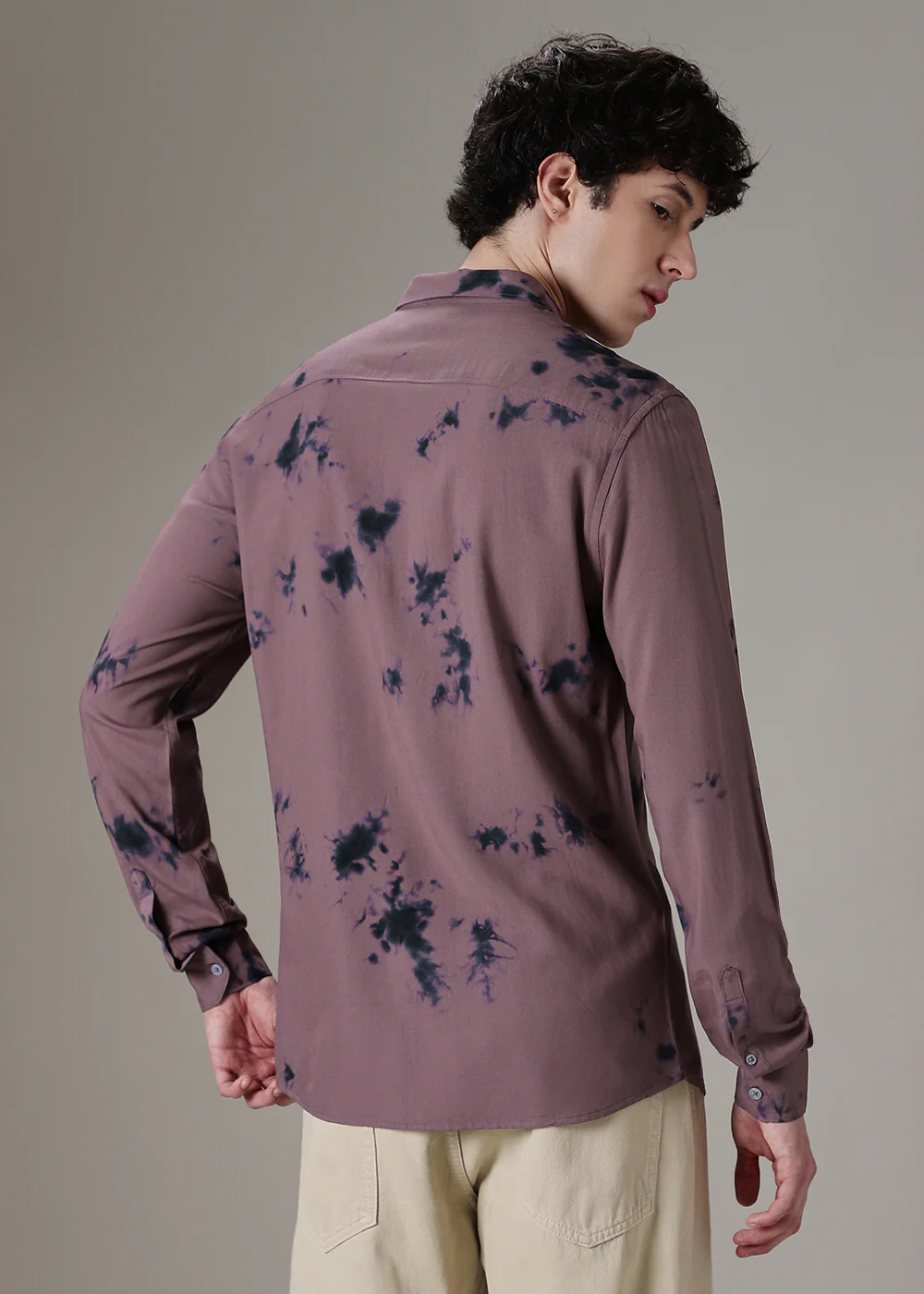 Mauve Dye Printed Shirt - Image 4