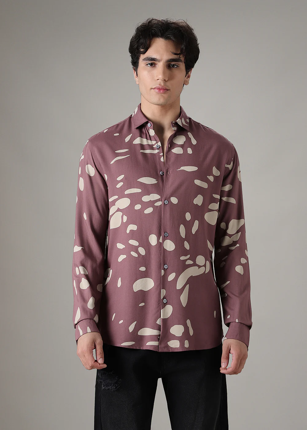 Mauve Printed Shirt - Image 3