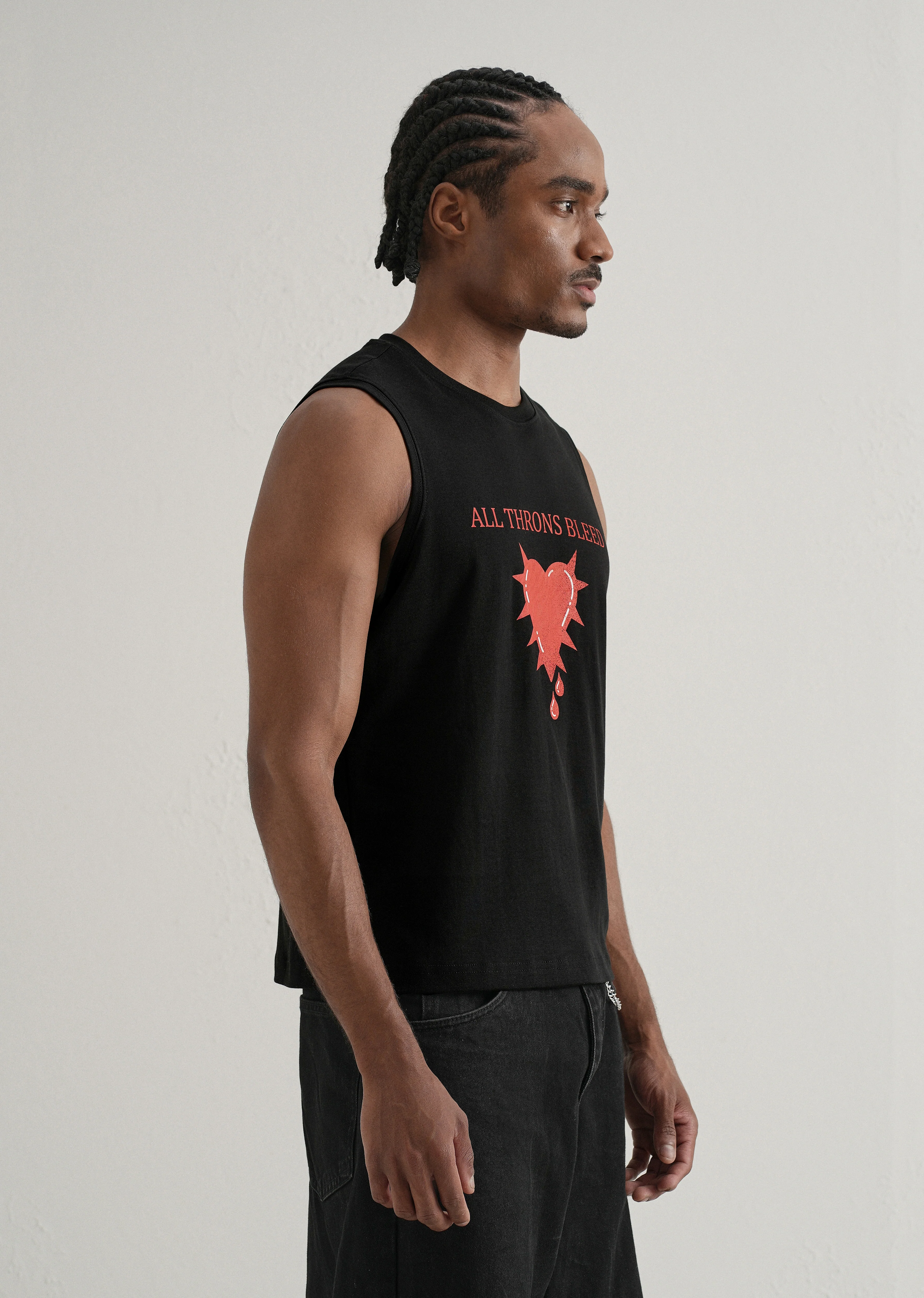 Midnight Black Printed Tank - Image 4