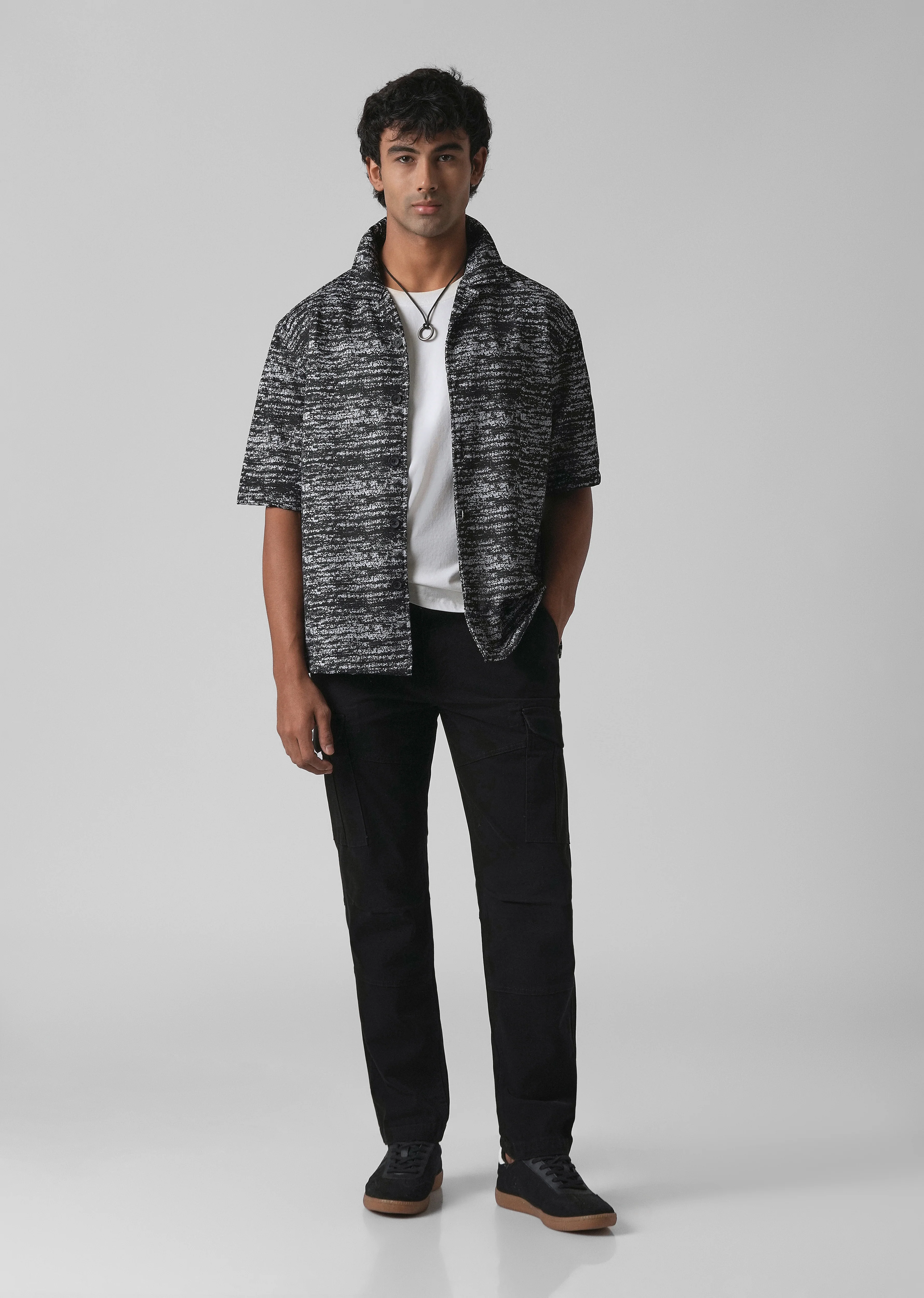 Midnight Black Regular Fit Cargo Pant - Image 6