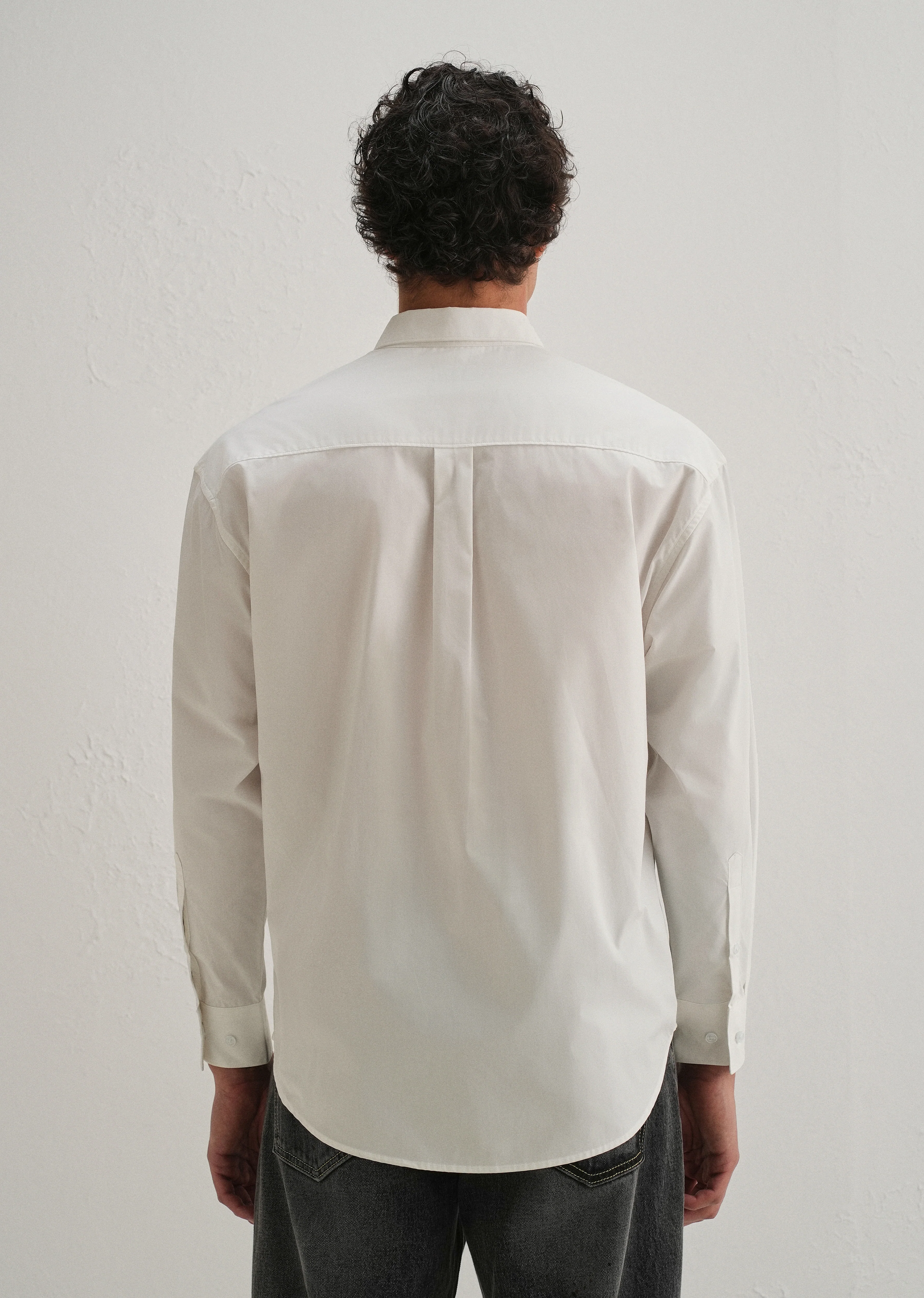 Mini Frame Accent White Cotton Shirt - Image 2