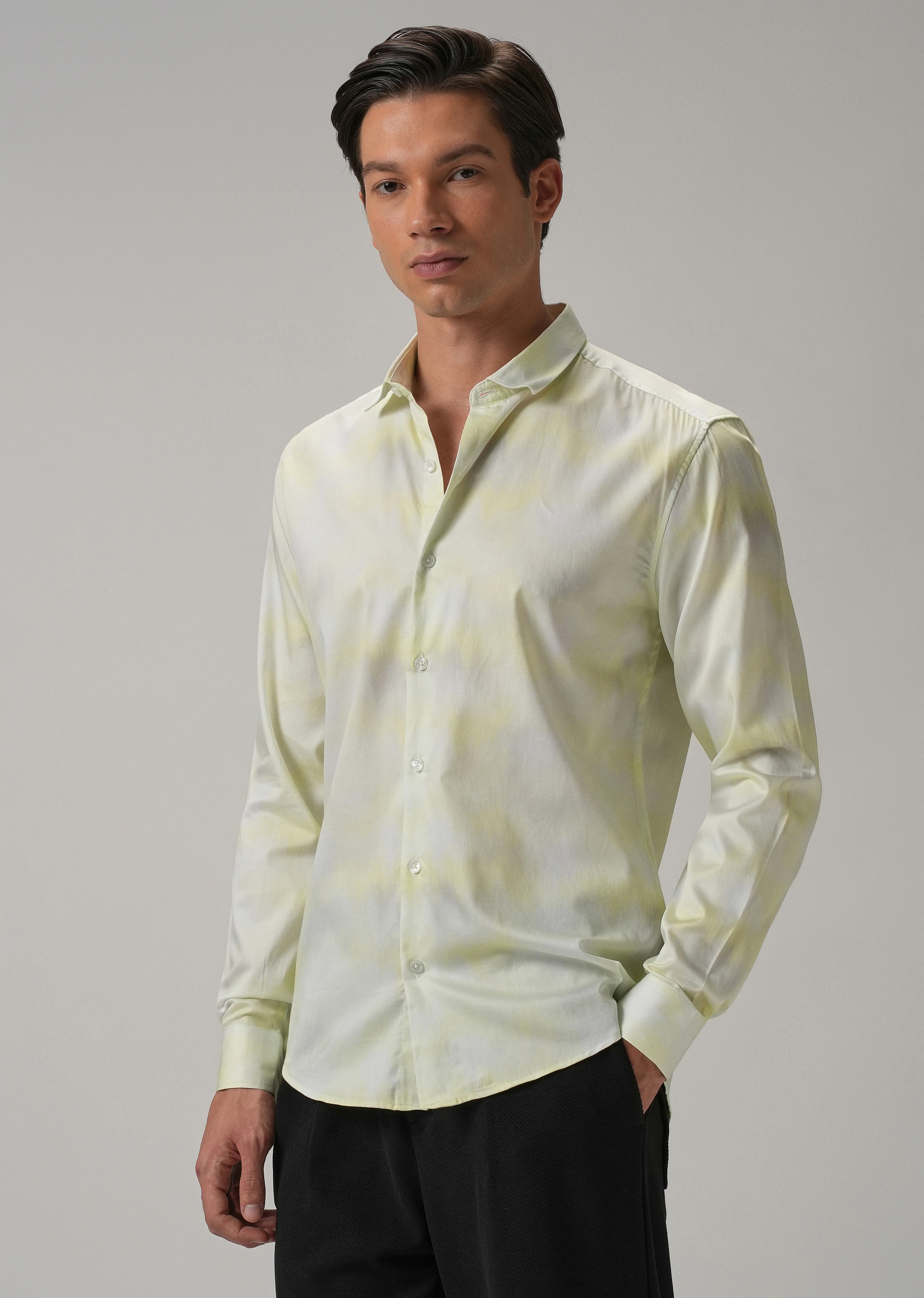 Mint Soft Hued Printed Shirt