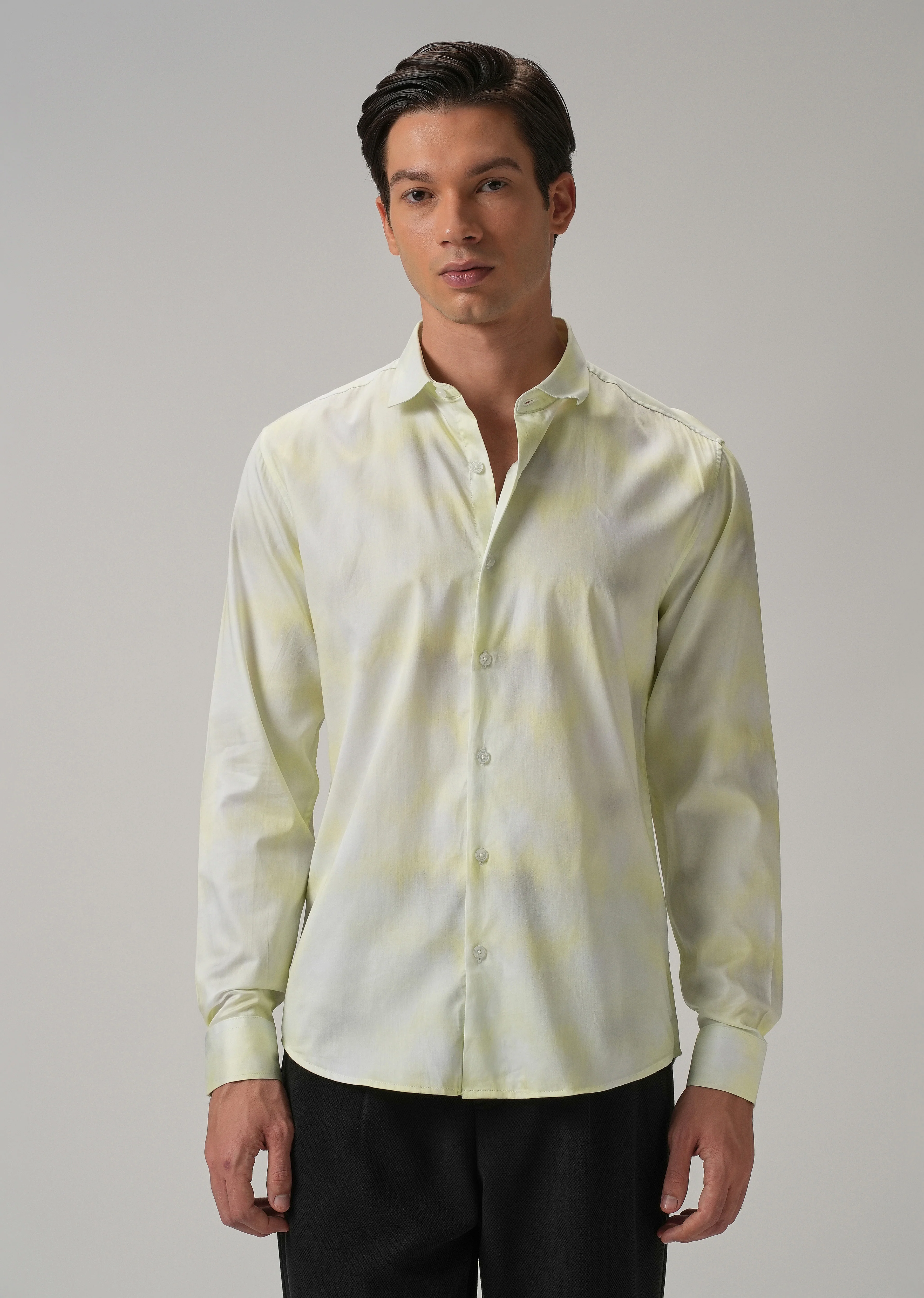 Mint Soft Hued Printed Shirt - Image 4