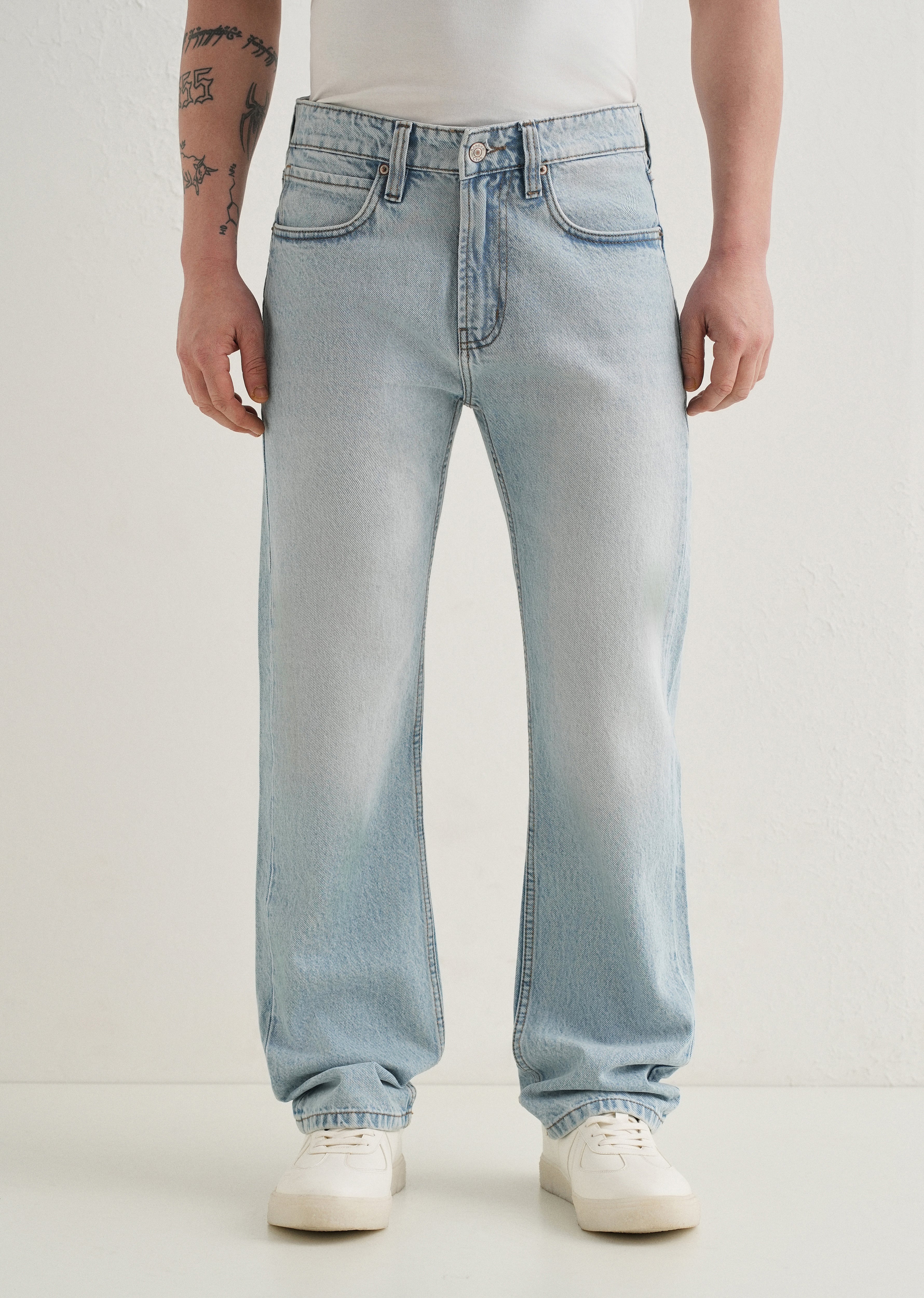 Mist Blue Straight Fit Denim - Image 3