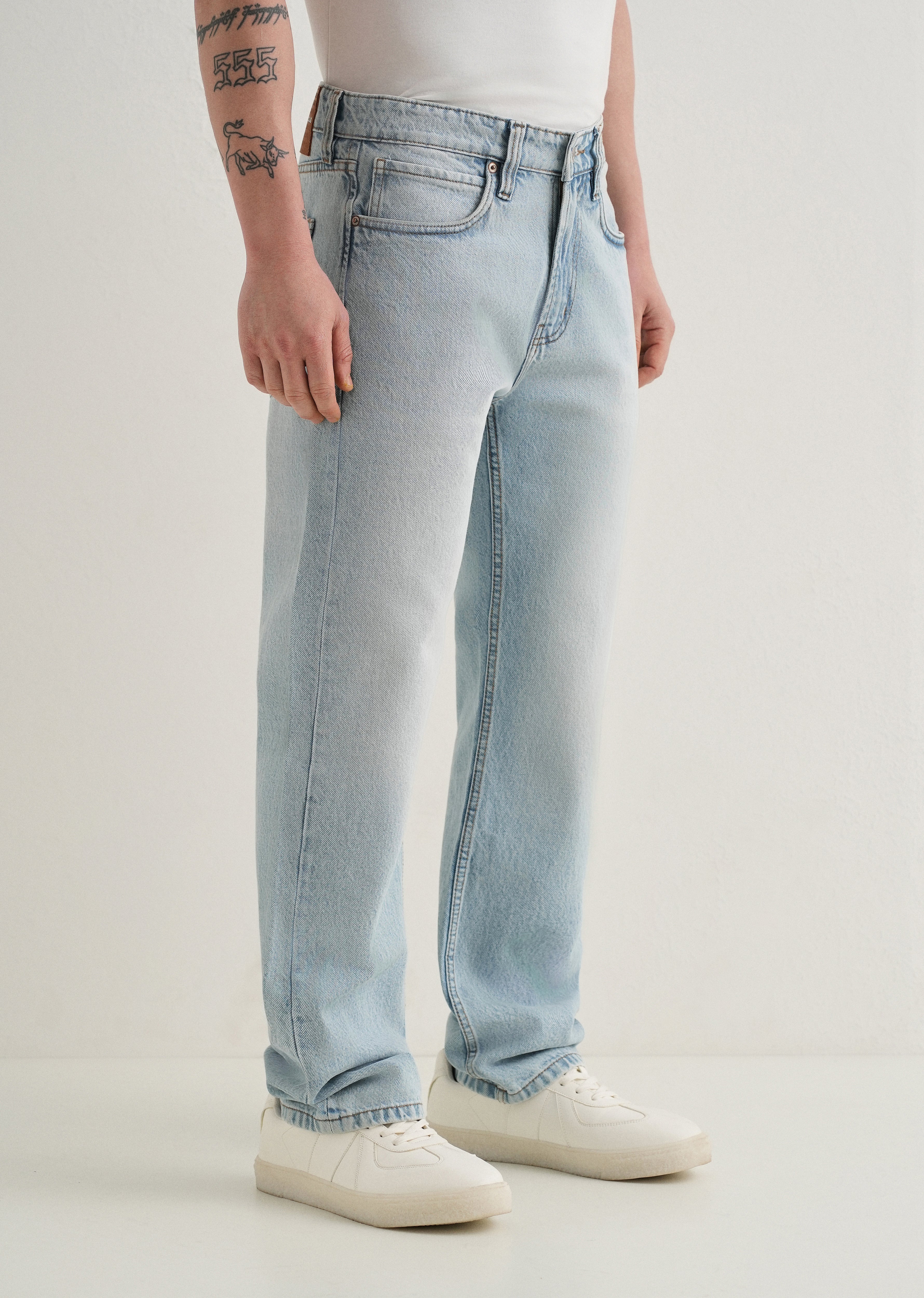 Mist Blue Straight Fit Denim - Image 4