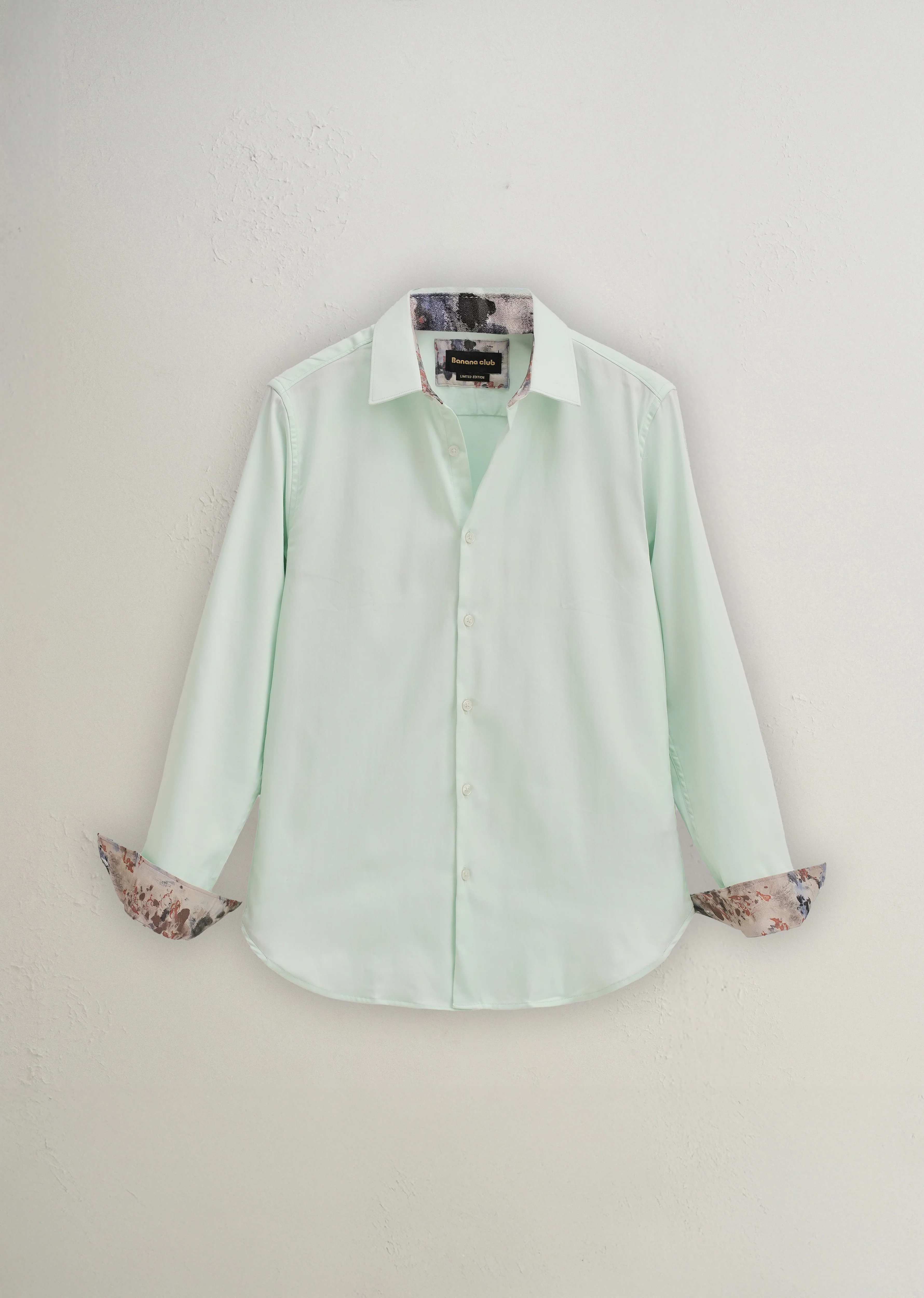 Misty Green Printed Cuff Shirt - Image 2