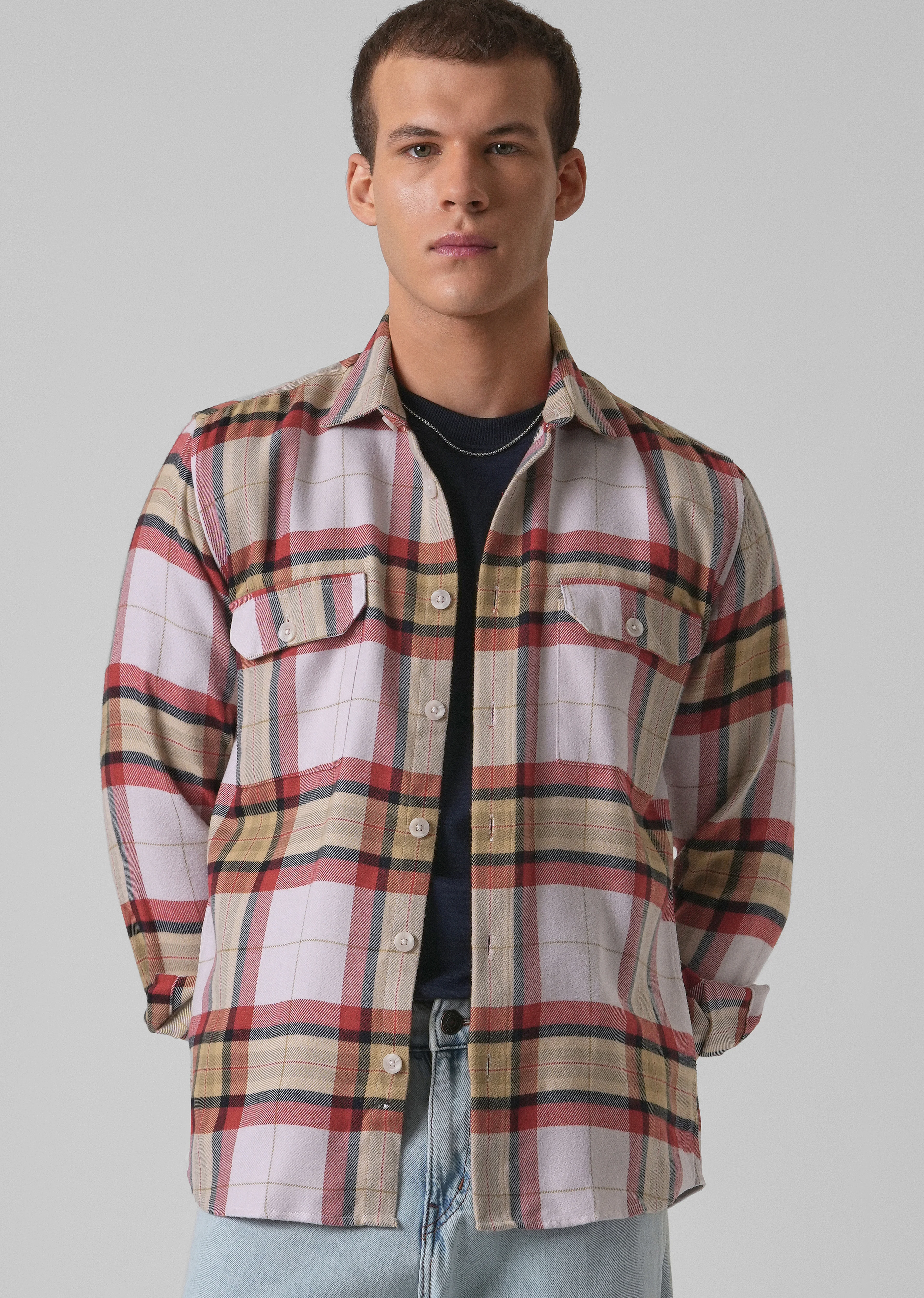 Modern Brushed Cotton Check Shirt - Image 7